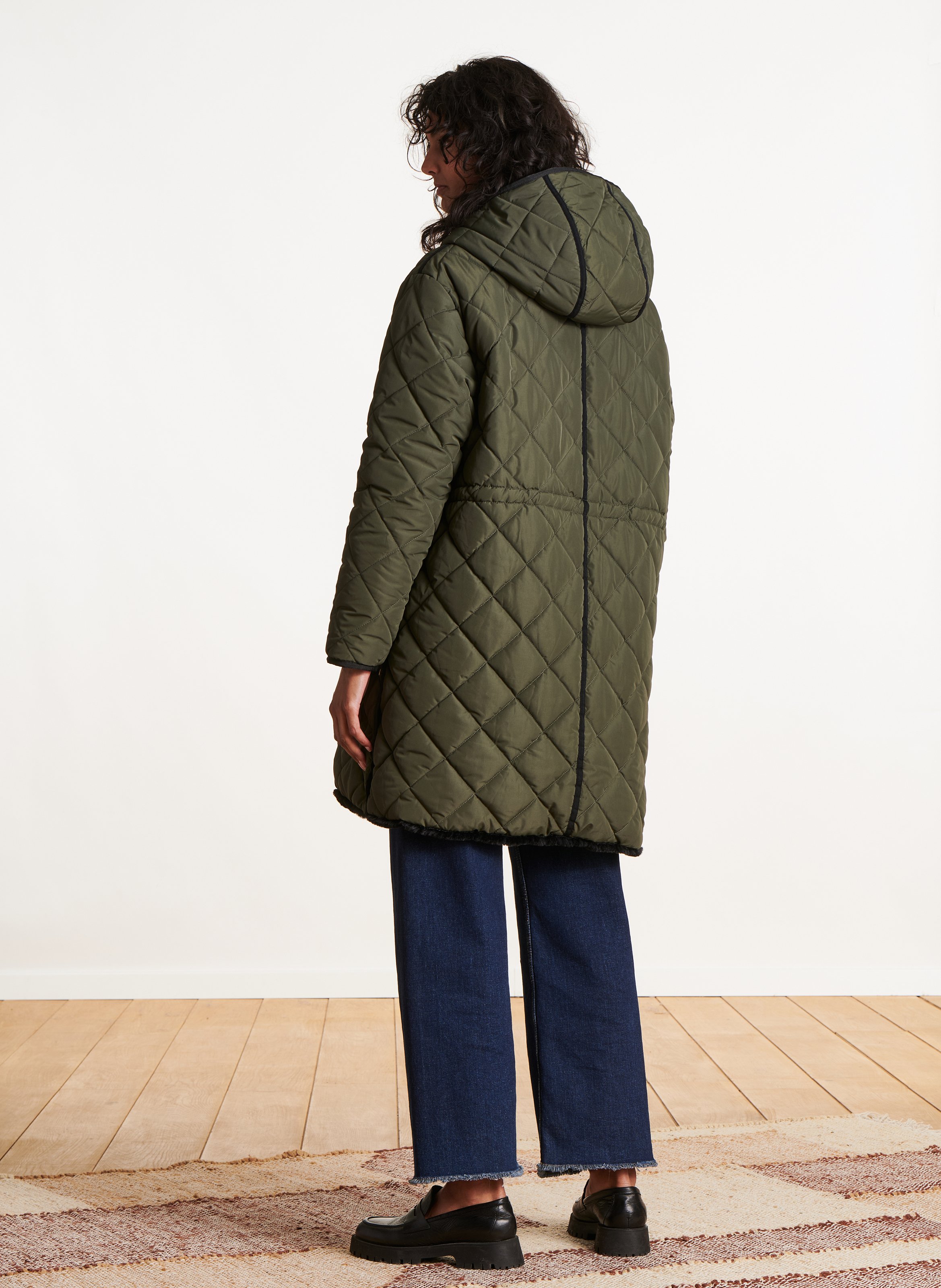 Gewatteerde sweater met capuchon LA FEE MARABOUTEE Groen