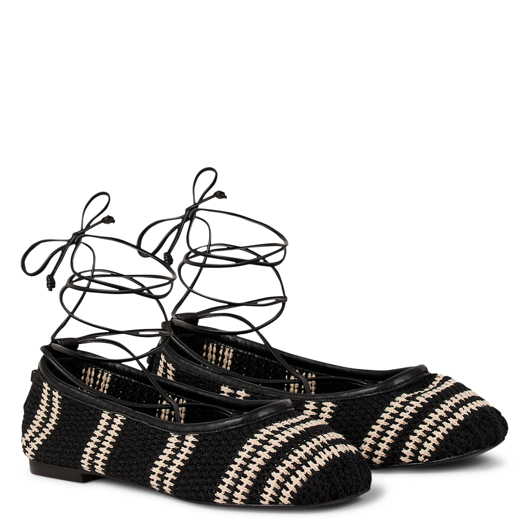 Ballerines en coton BA&SH Noir