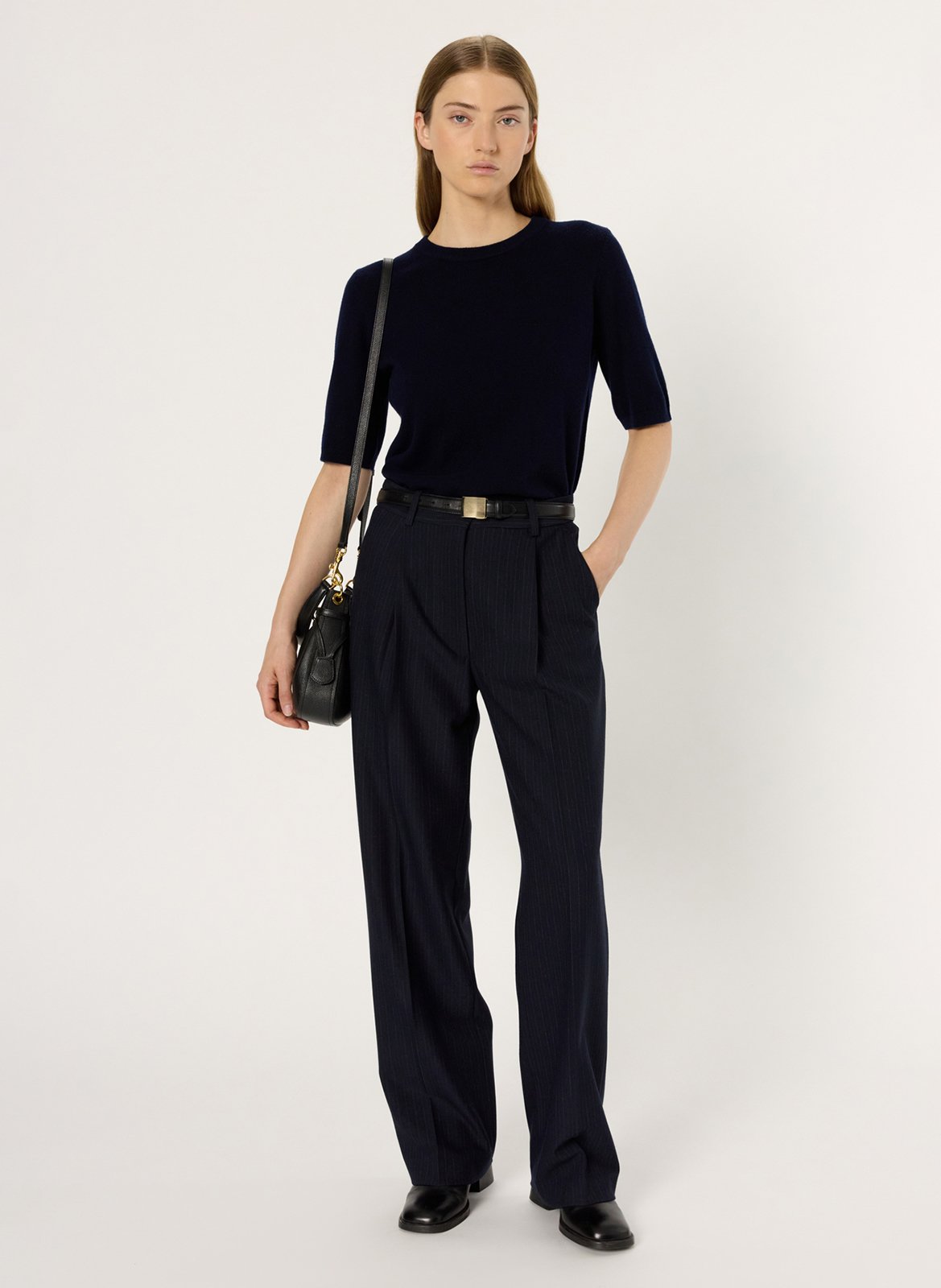 Pull col rond en laine  GERARD DAREL Bleu