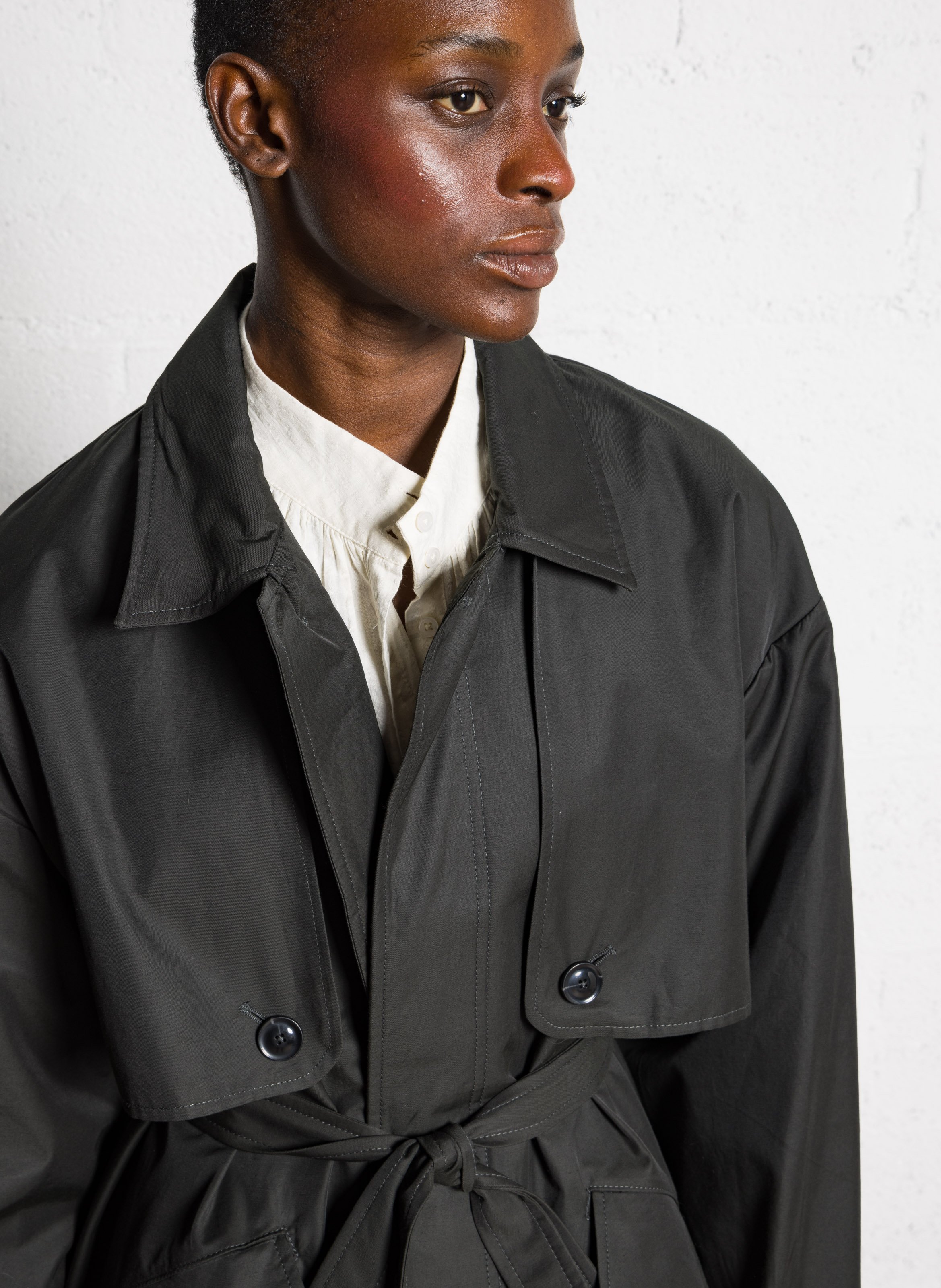 Classic collar in blended cotton BELLEPIECE Black