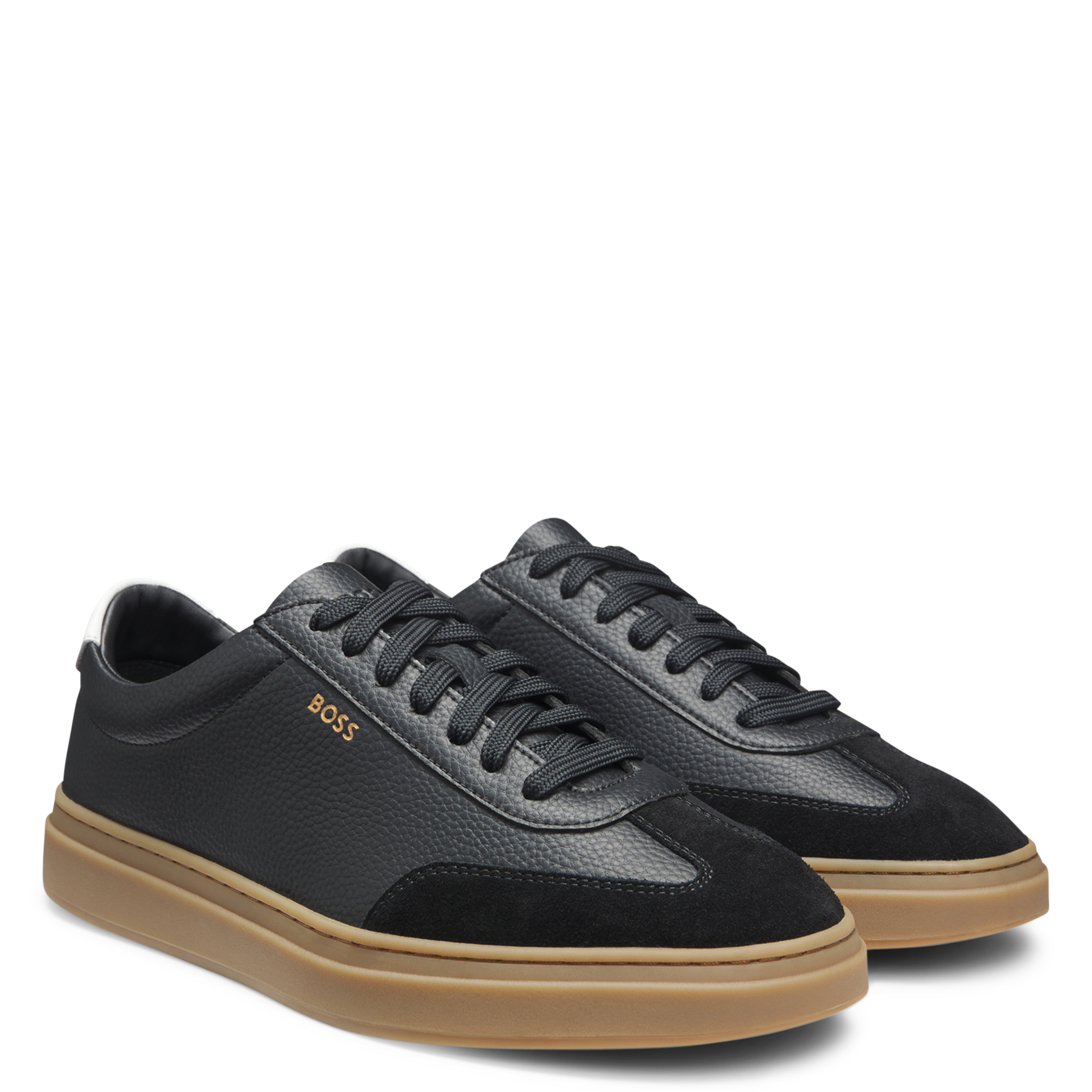 Low-top lace-up sneakers BOSS Black