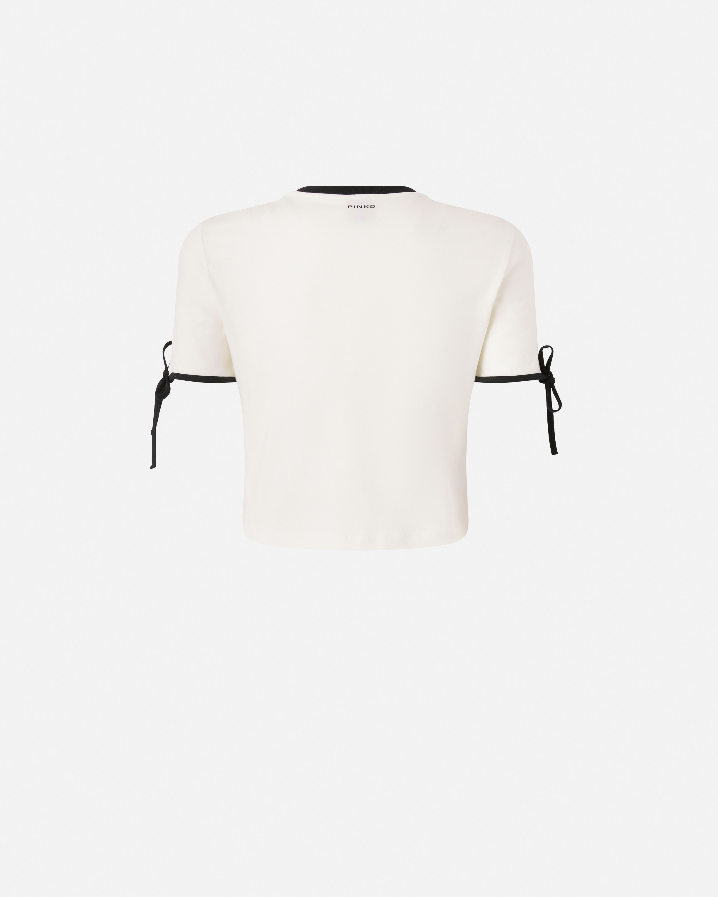 Cropped Love Birds T-shirt PINKO White