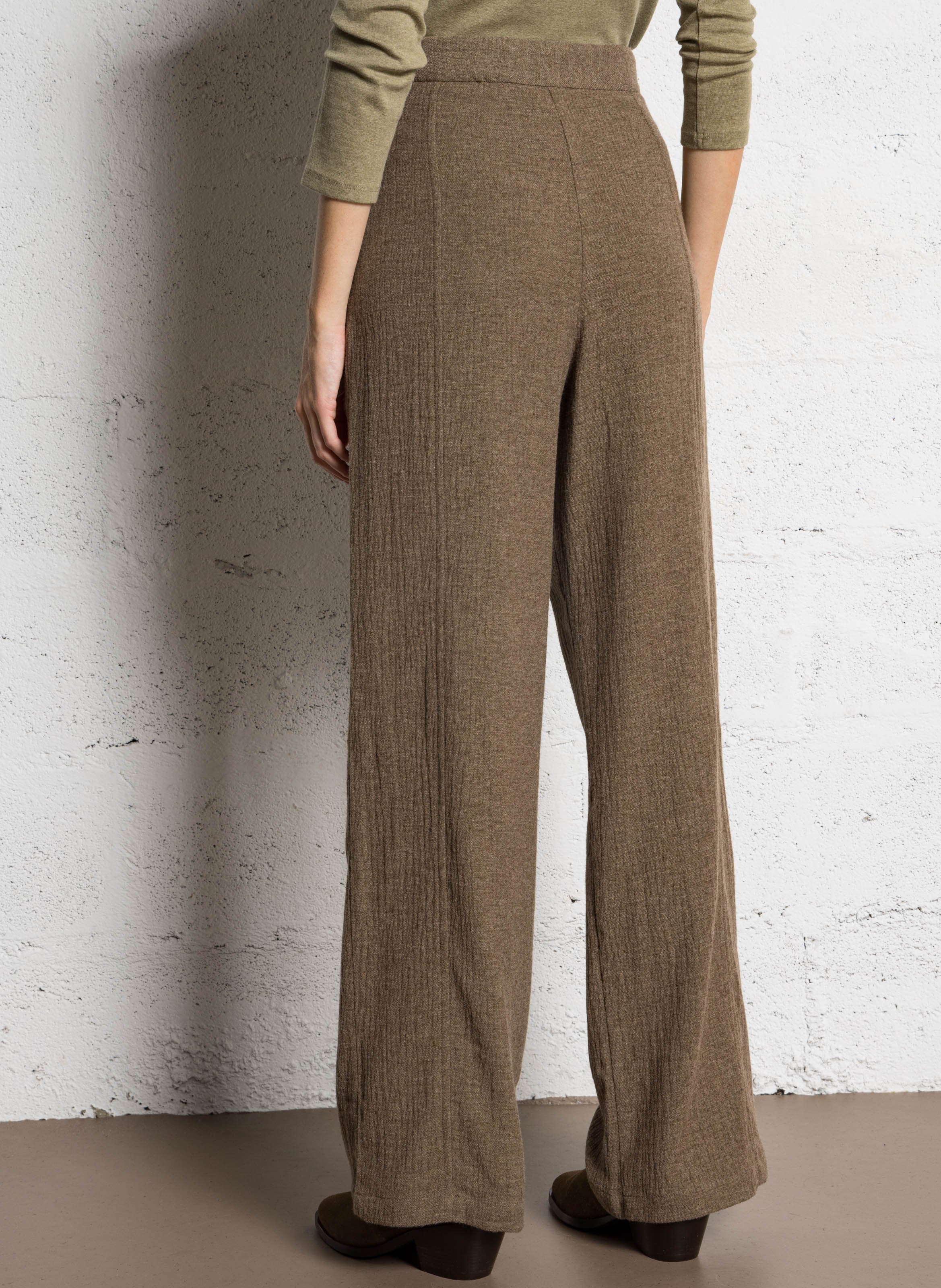 Pantalon large stretch MASSCOB Marron