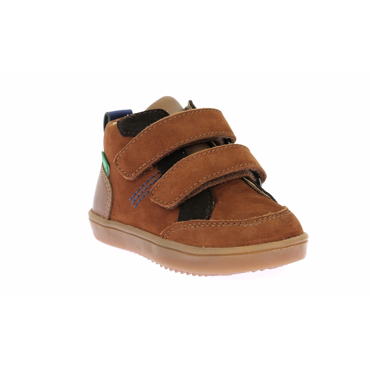 High-top leather sneakers KICKERS Brown