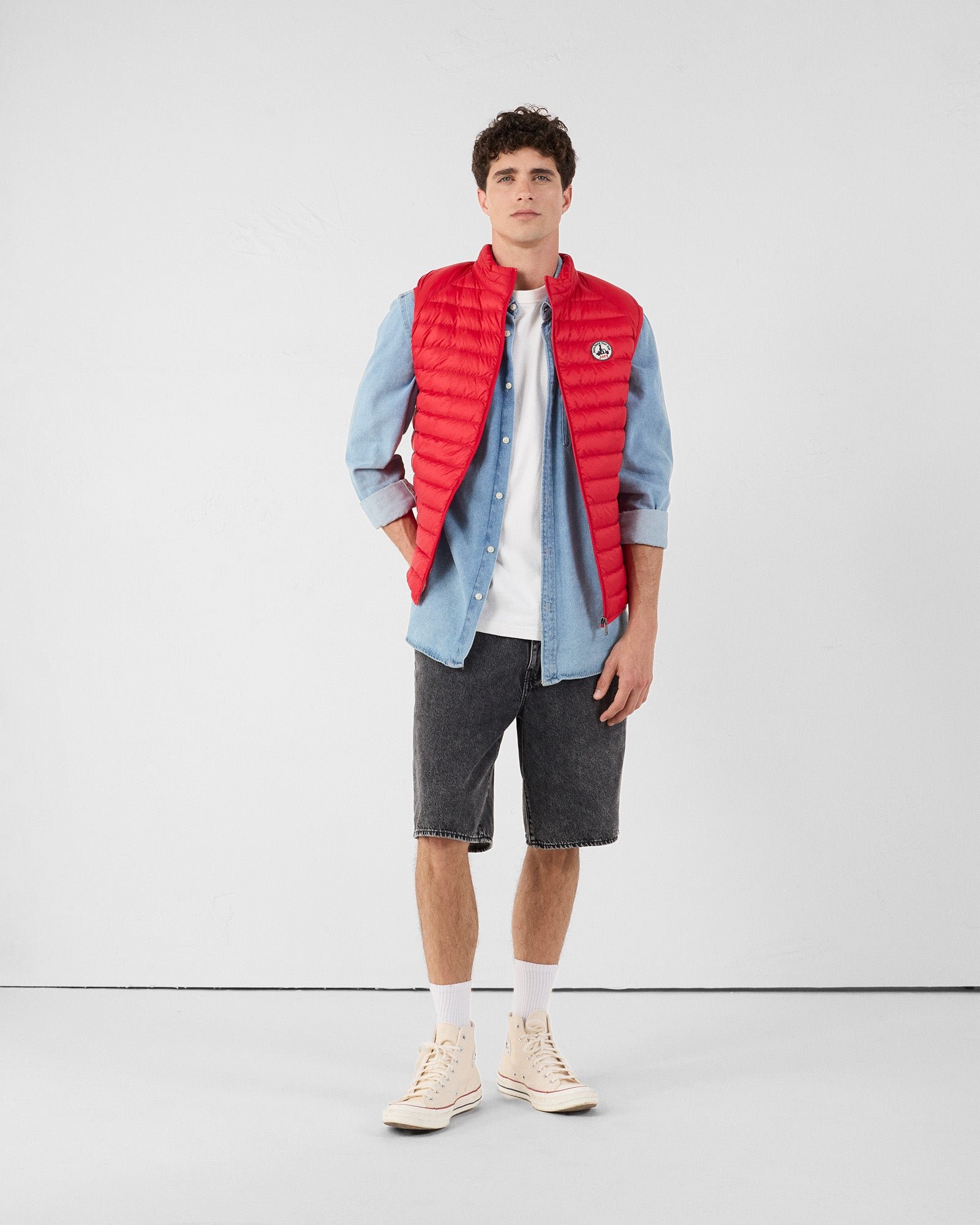 Sleeveless puffer jacket Tom JOTT Red
