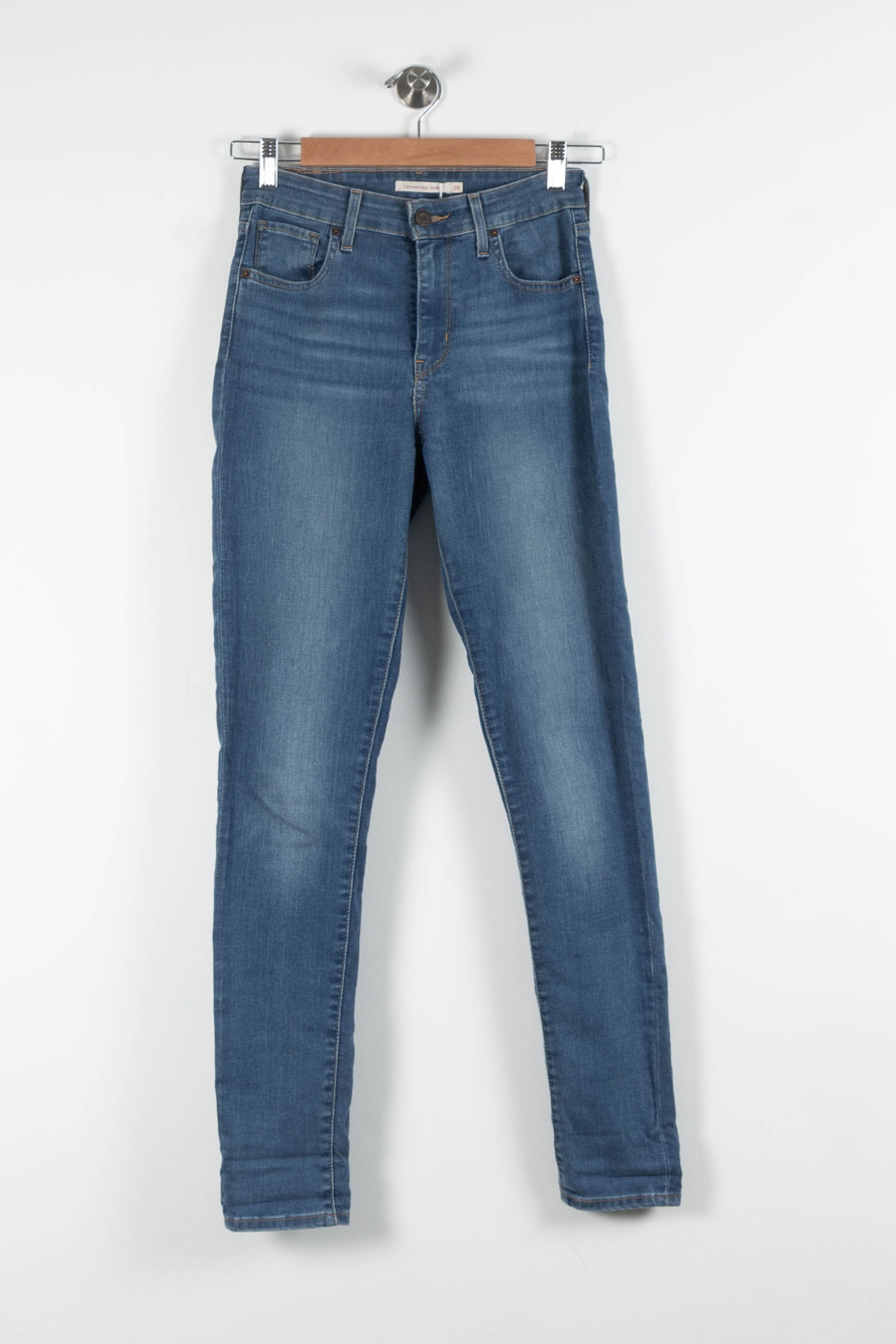 Cropped slim jeans with studs LEVI'S - Seconde main Blue