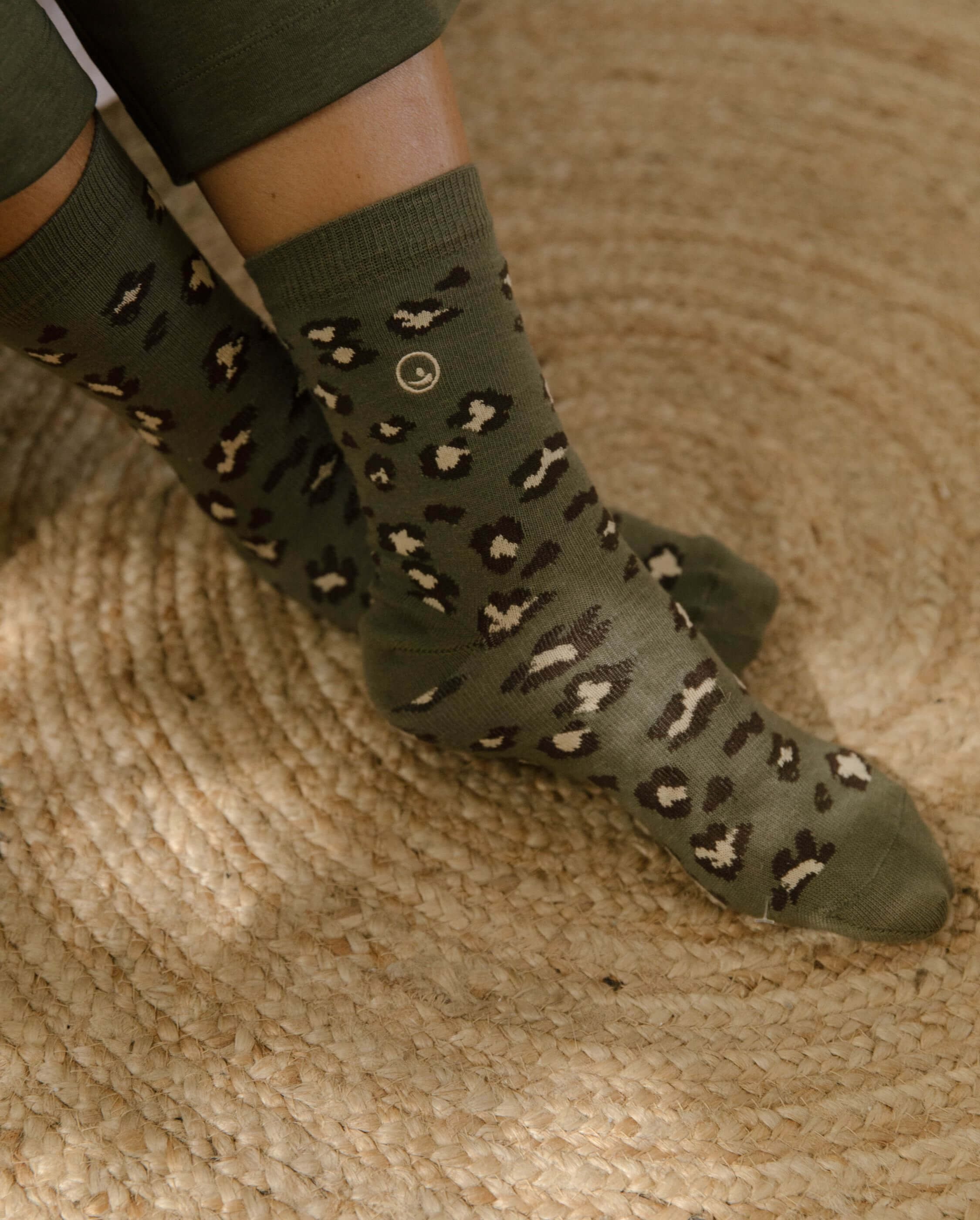 Pack of 3 pairs of women's socks, khaki ANGARDE Khaki