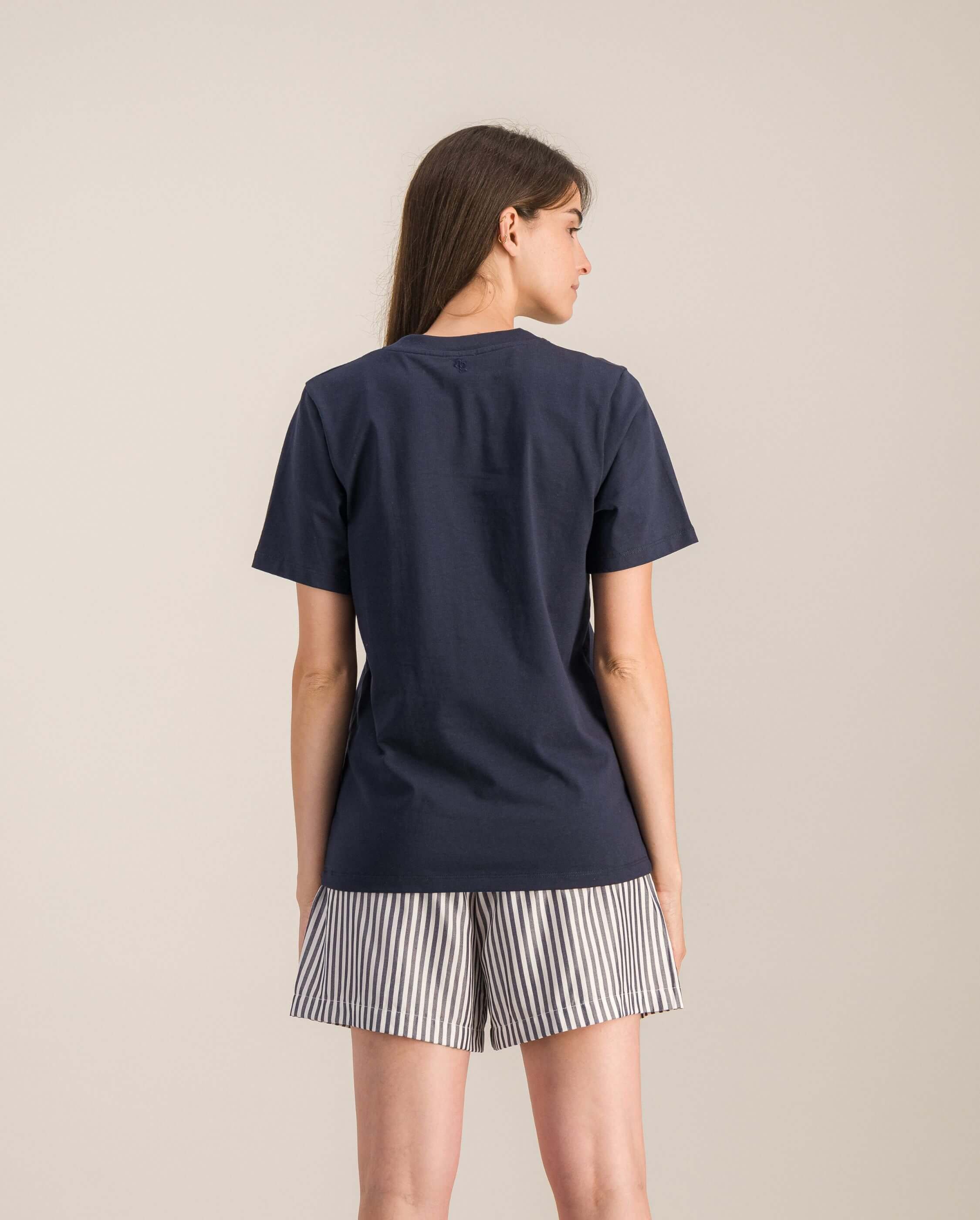 Women's organic cotton t-shirt, midnight blue ANGARDE Blue