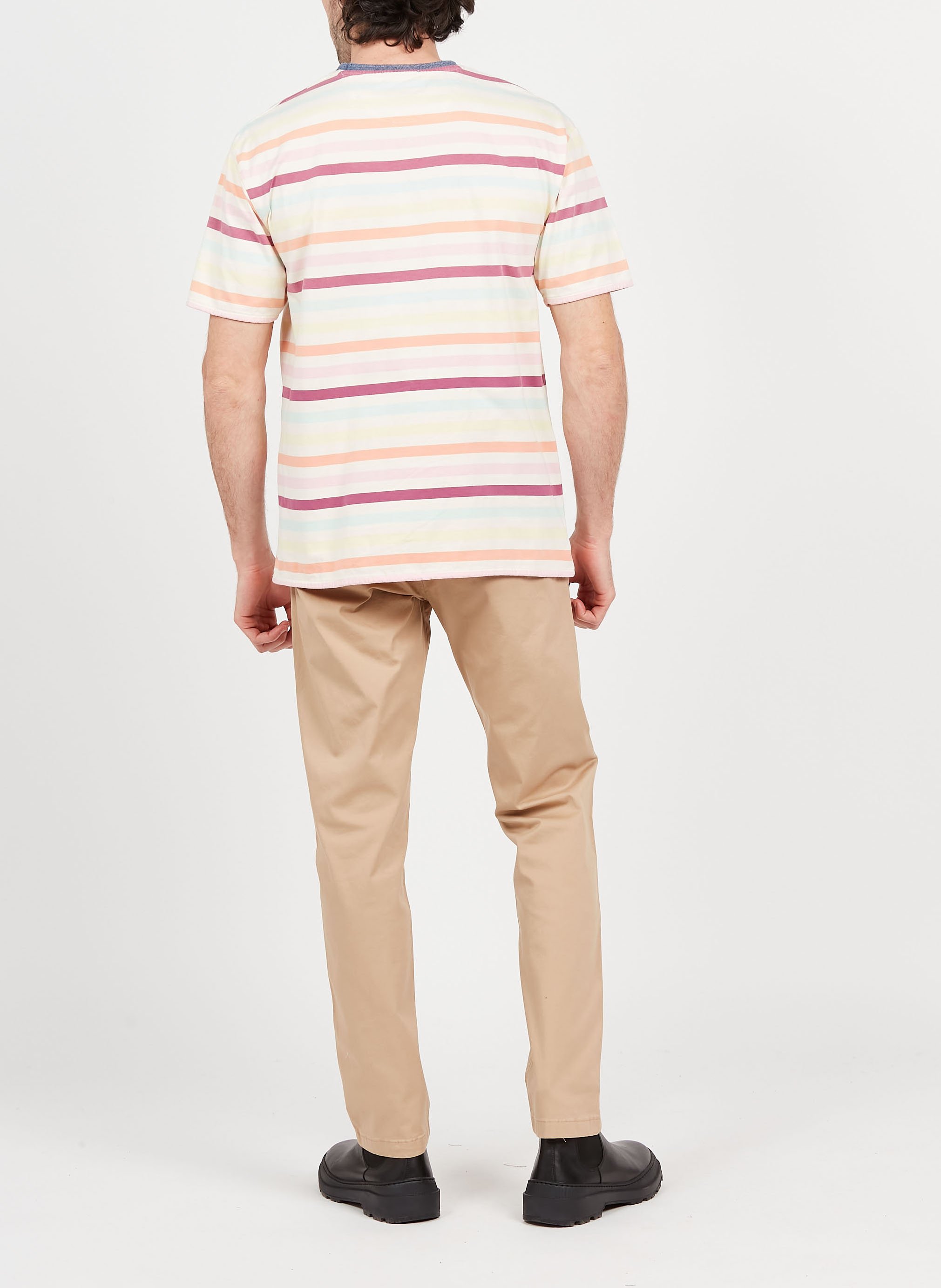 Regular-fit, gestreept katoenen T-shirt met ronde hals SCOTCH AND SODA Veelkleurig