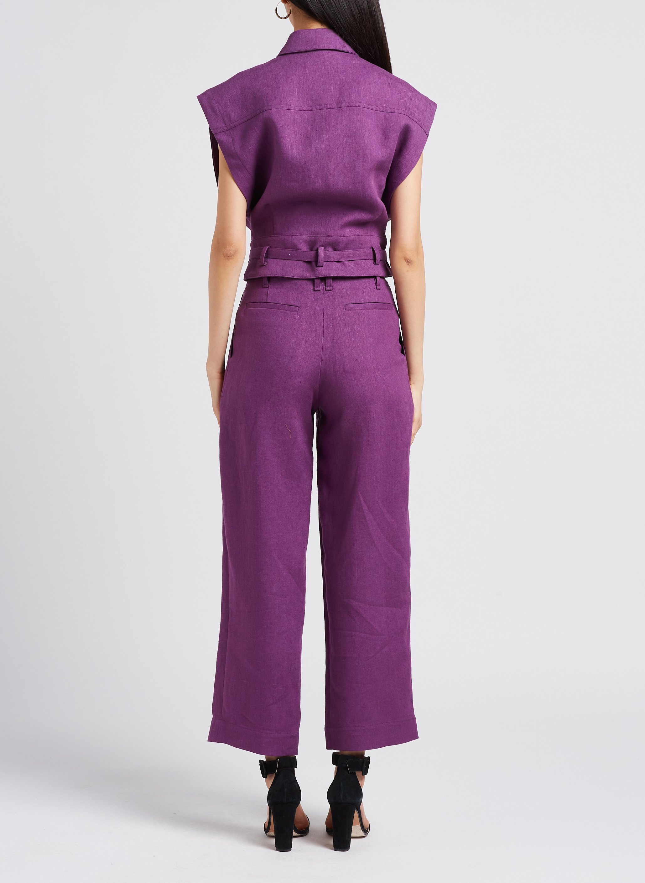 Pantalon large en lin  IRO Violet