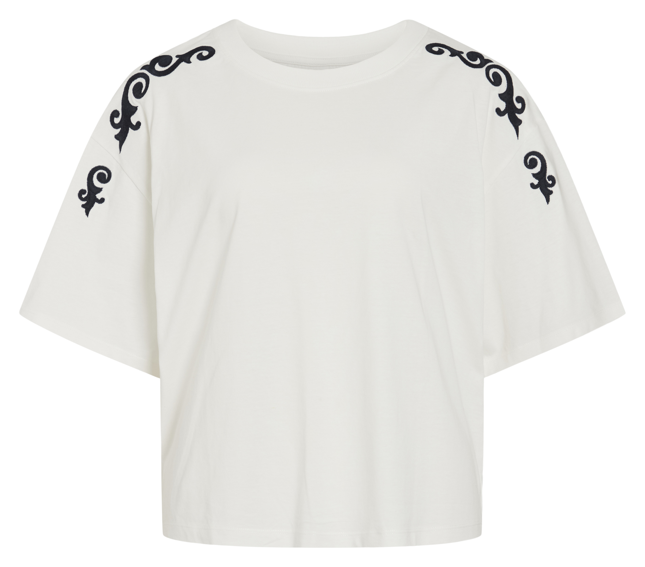 Tee-shirt fluide à détails brodés VILA Blanc
