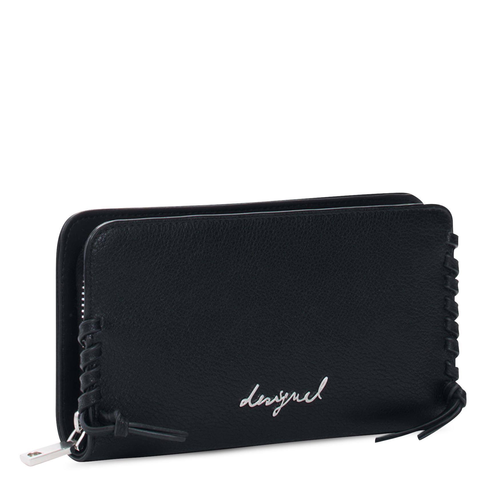 <em>Gemiddelde ritssluiting portemonnee met logo</em> DESIGUAL Zwart