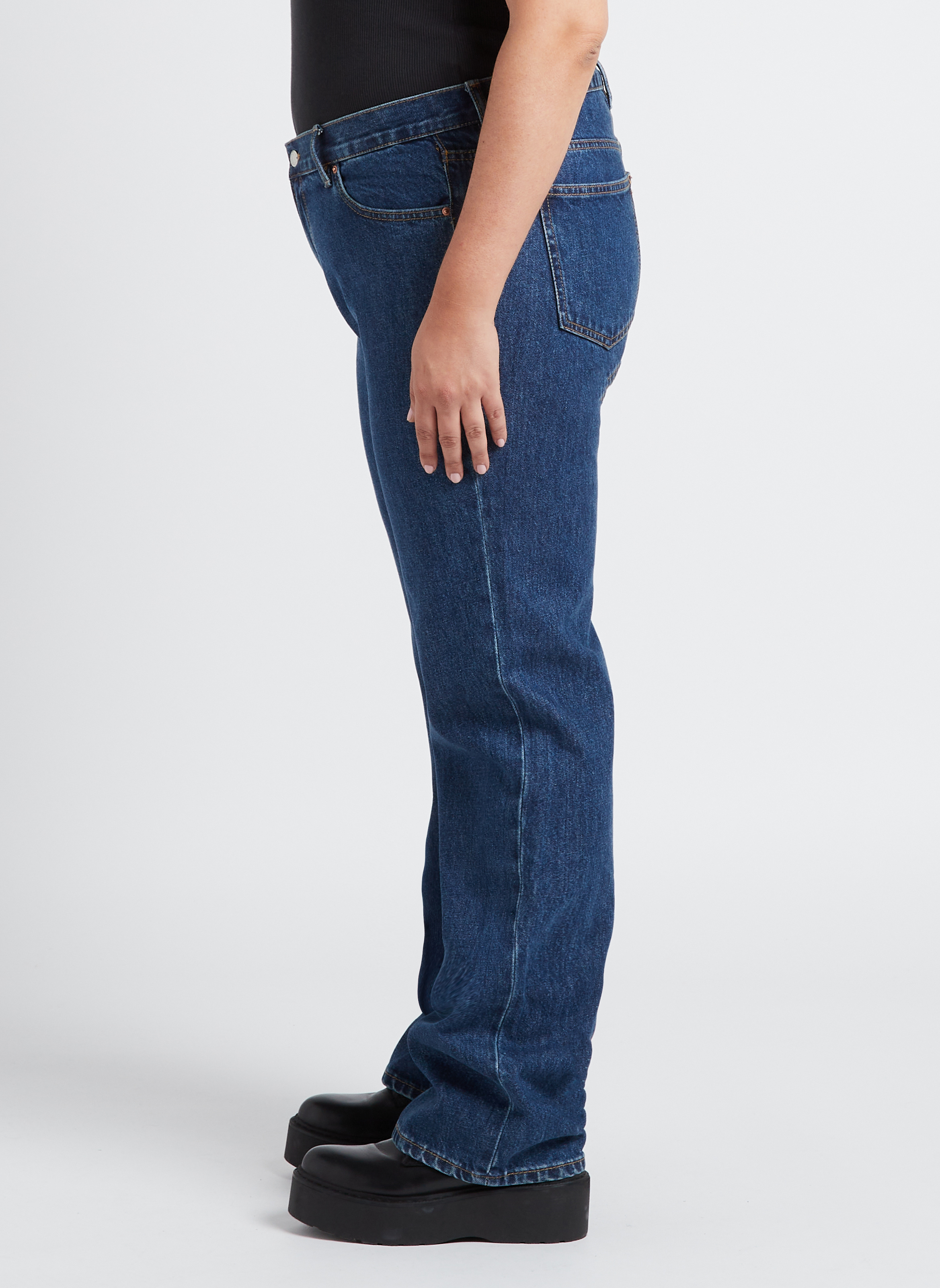 Jean droit en coton GINA TRICOT Bleu