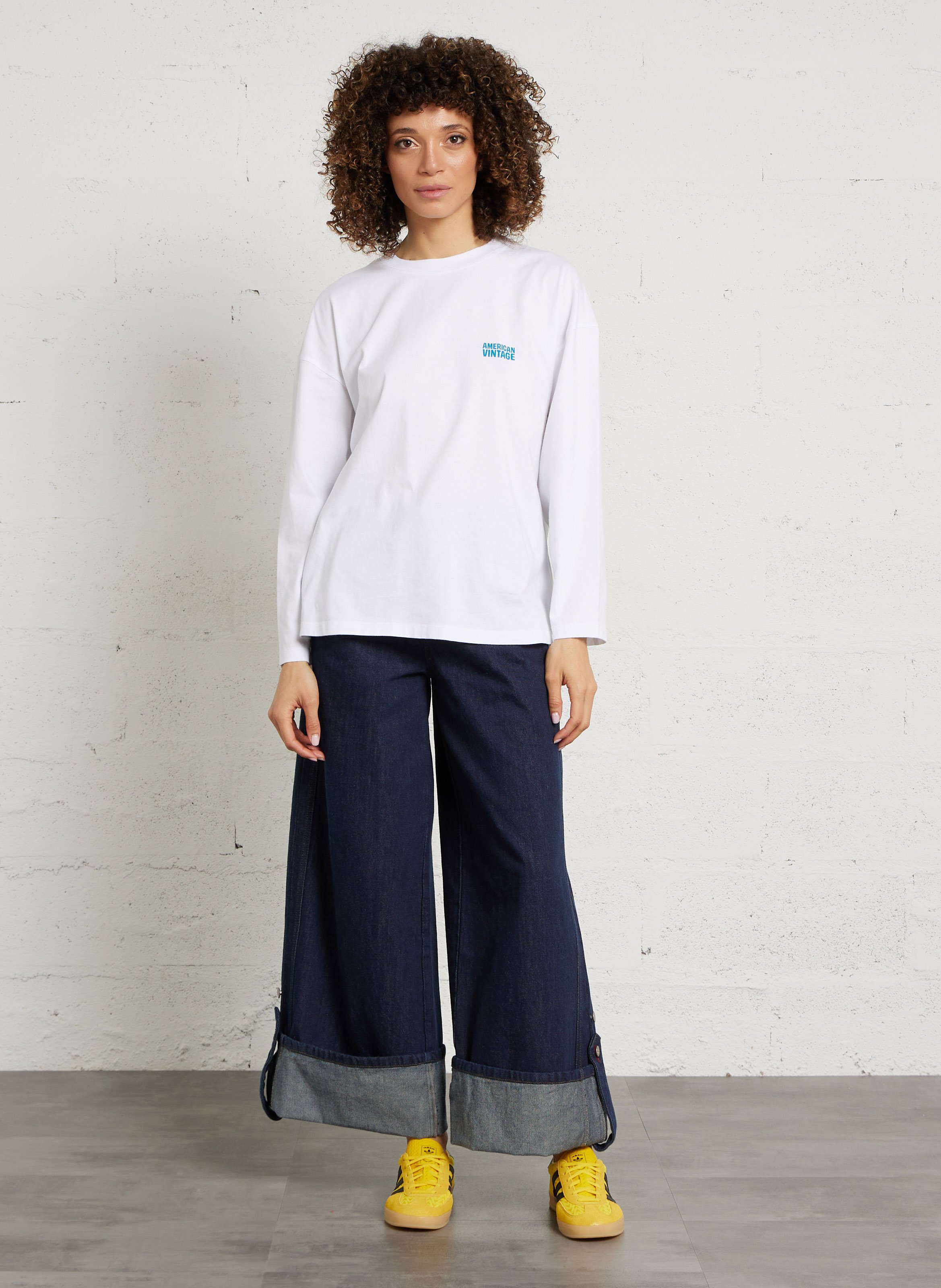 Weite High-Waist-Rohjeans DAMSON MADDER Blau