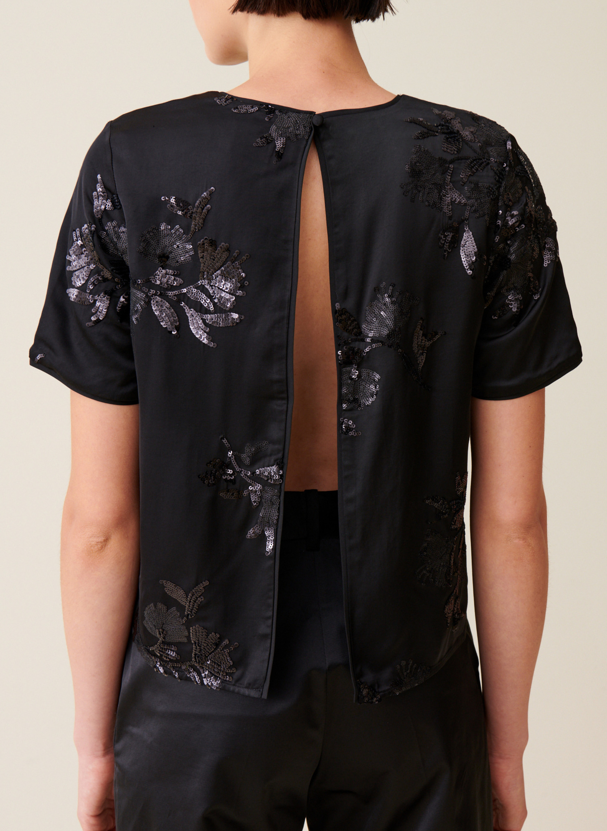 Top droit col rond CLAUDIE PIERLOT Noir