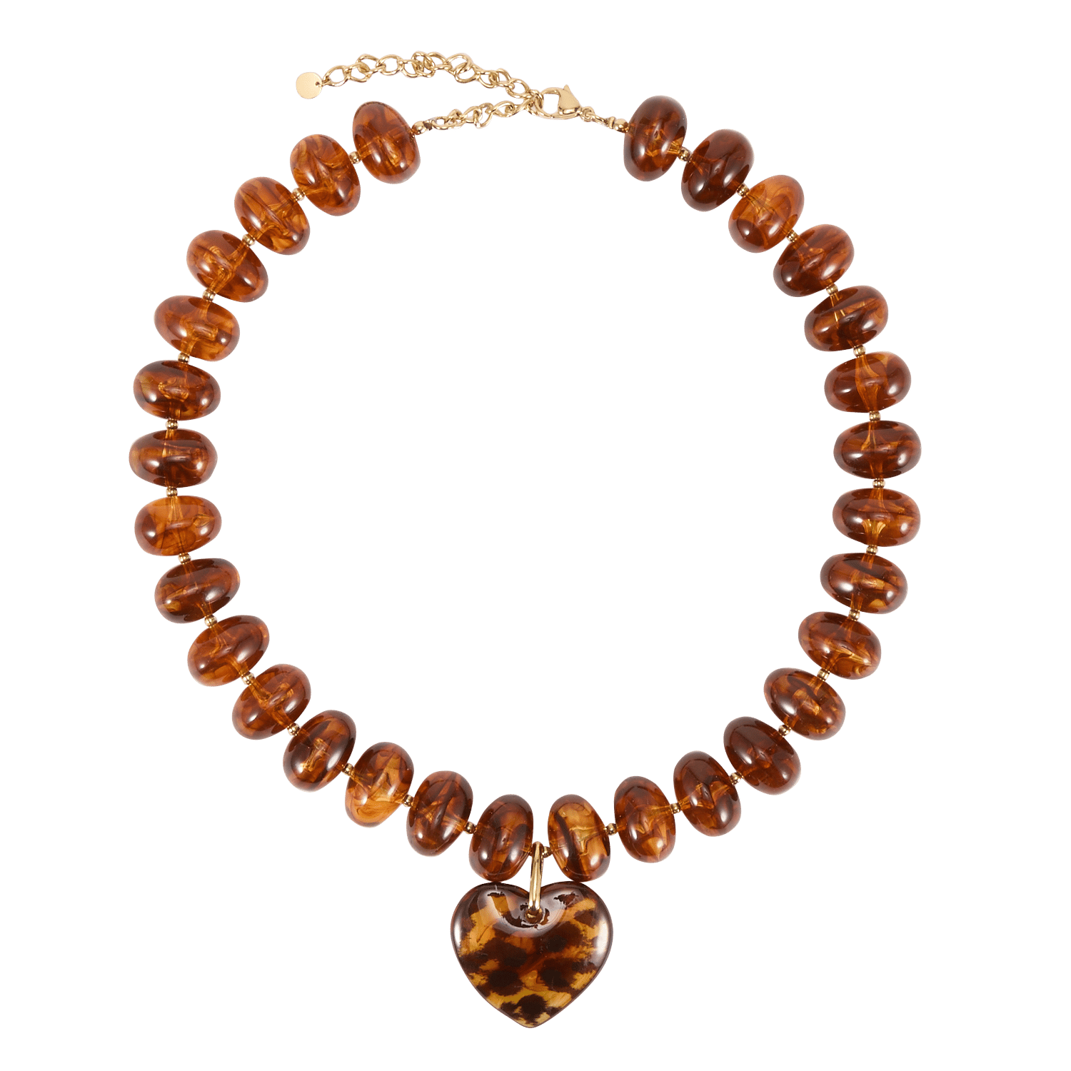 Resin bead necklace AU PRINTEMPS PARIS Brown