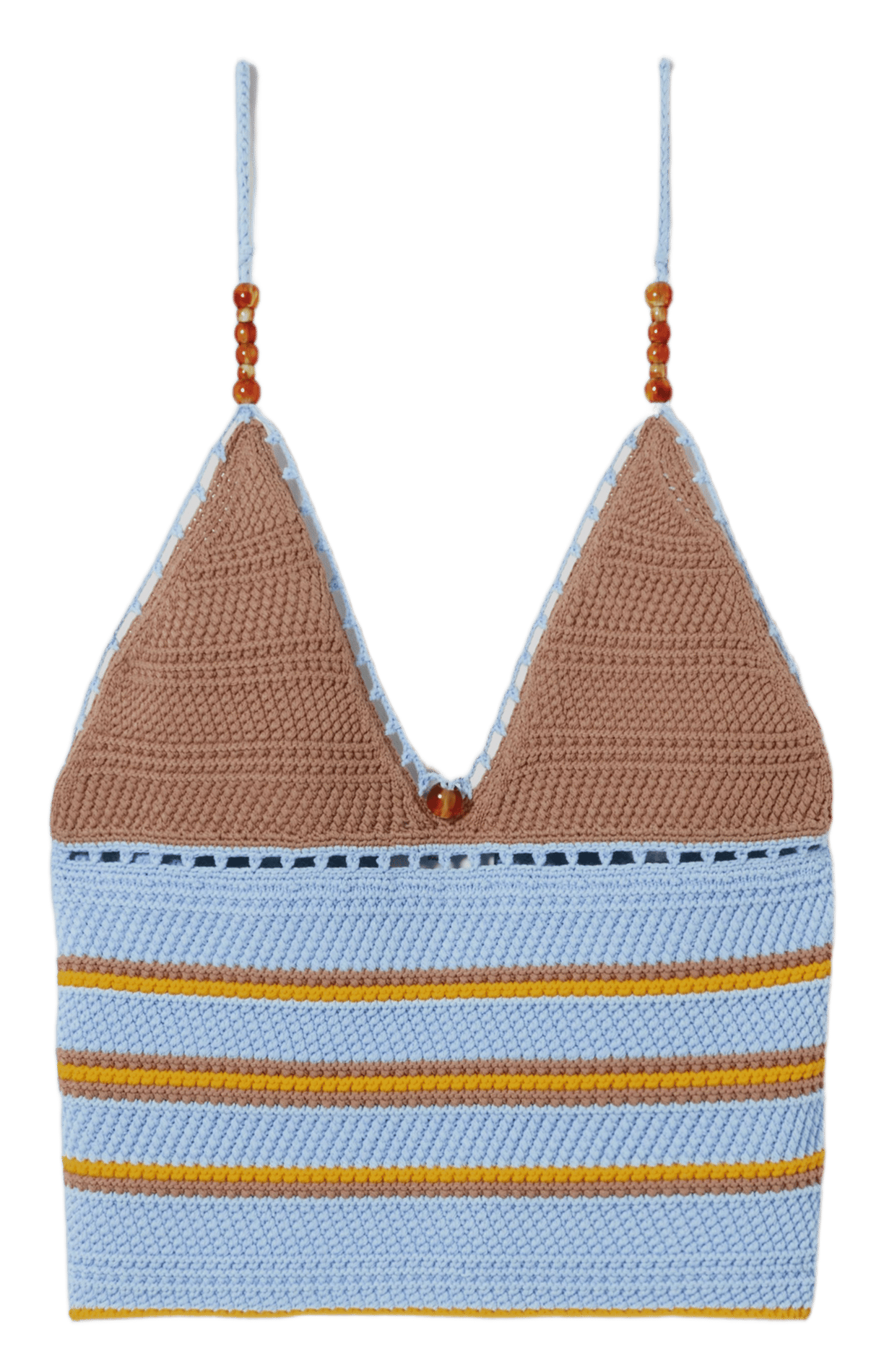 Top ajusté en crochet rayé CLAUDIE PIERLOT Multicolore