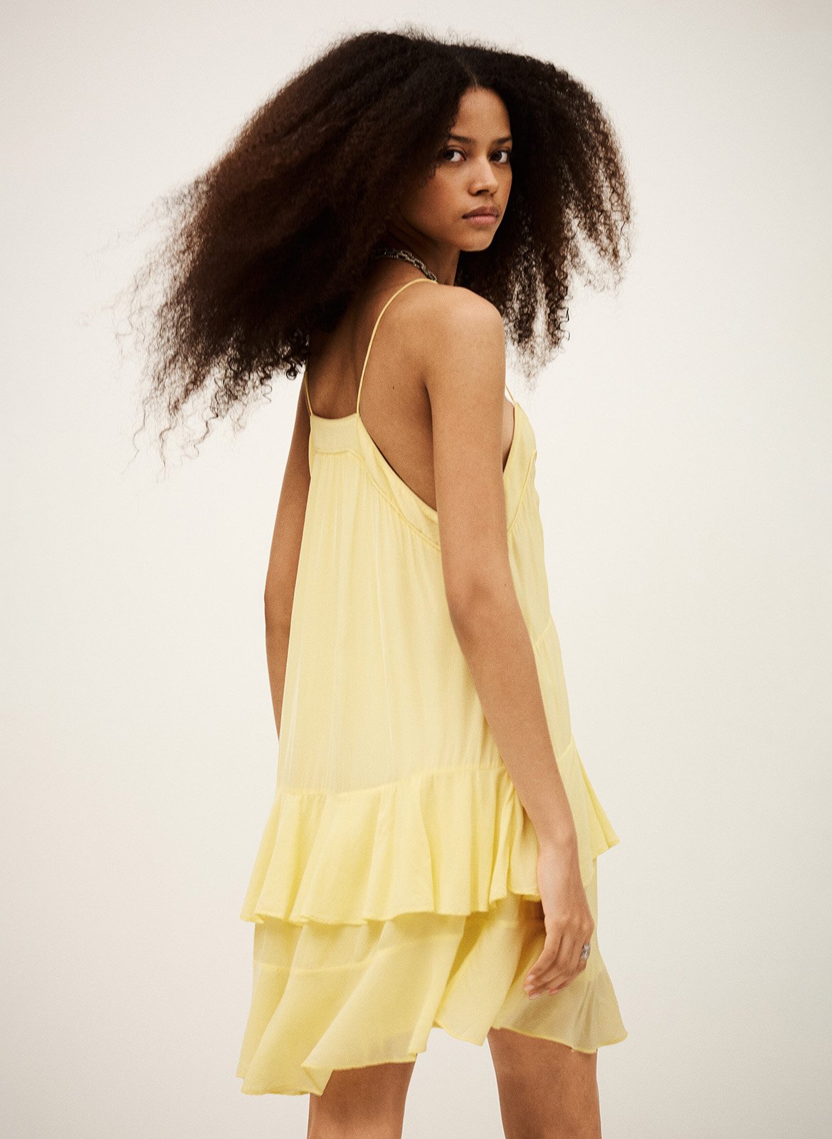 Robe courte col v  BA&SH Beige