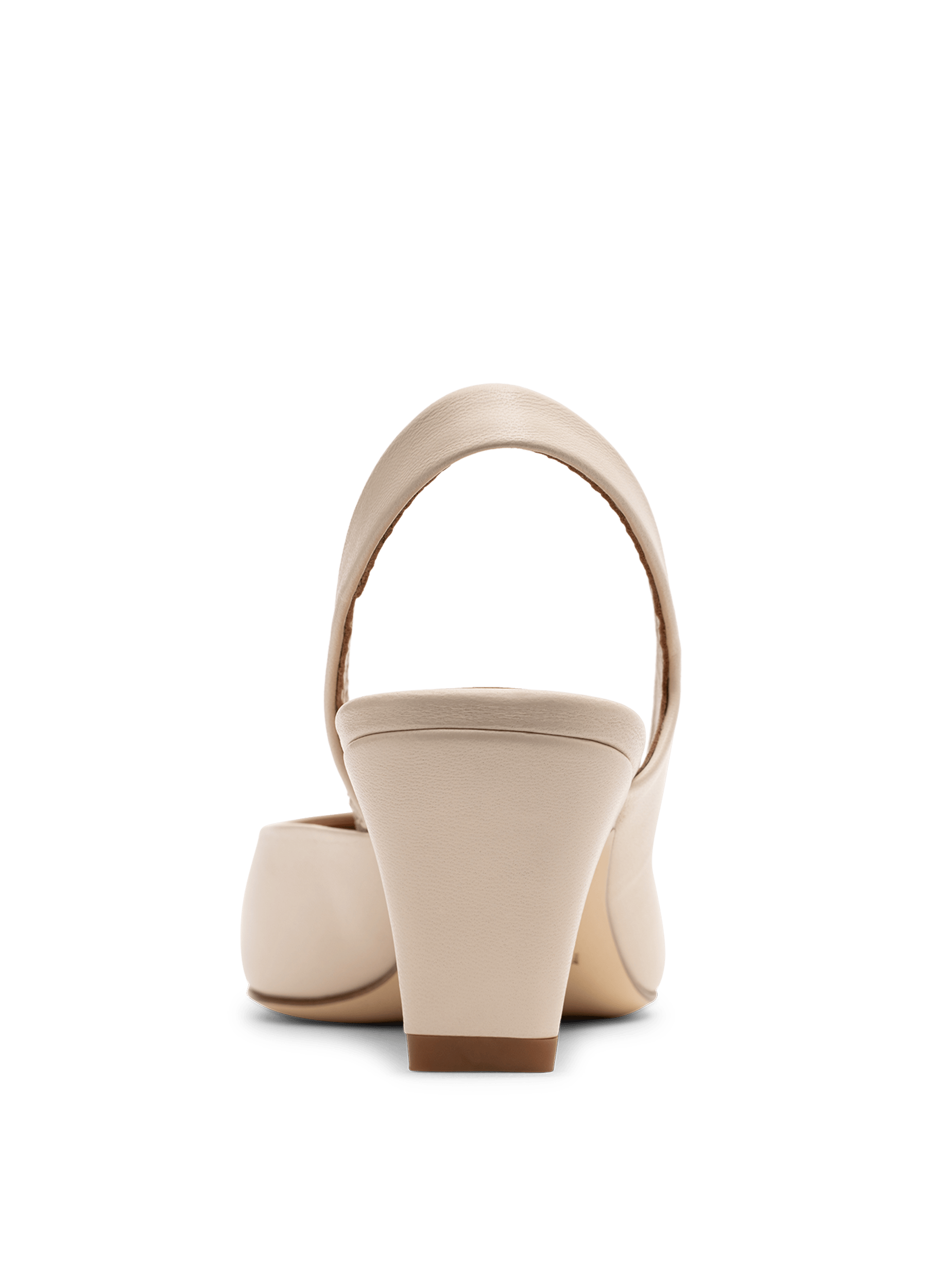 Slingback en cuir nappa latte PARALLELE PARIS Blanc