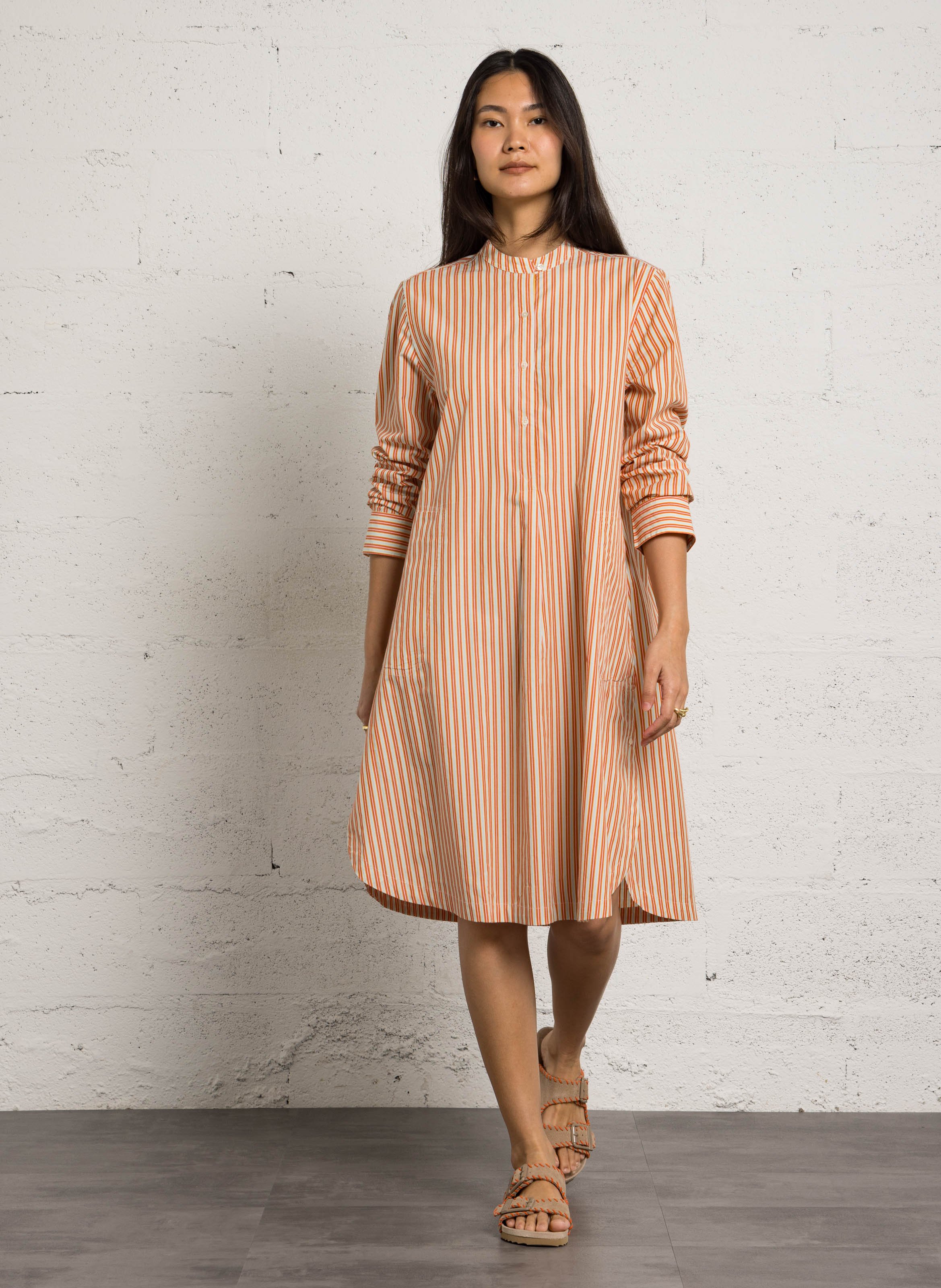 Robe midi col mao  MOISMONT Rouge