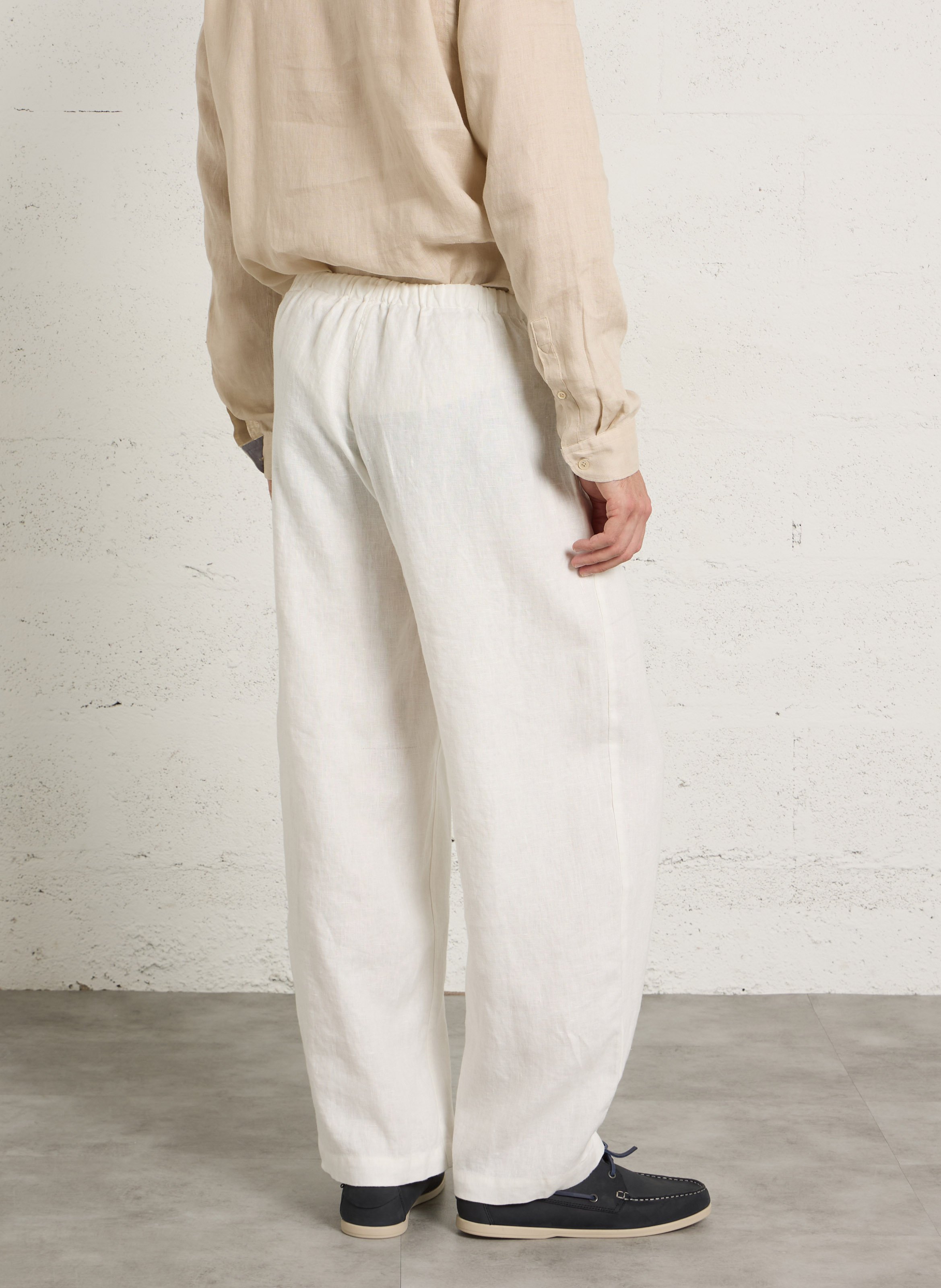 Straight linen trousers CASUAL FRIDAY White