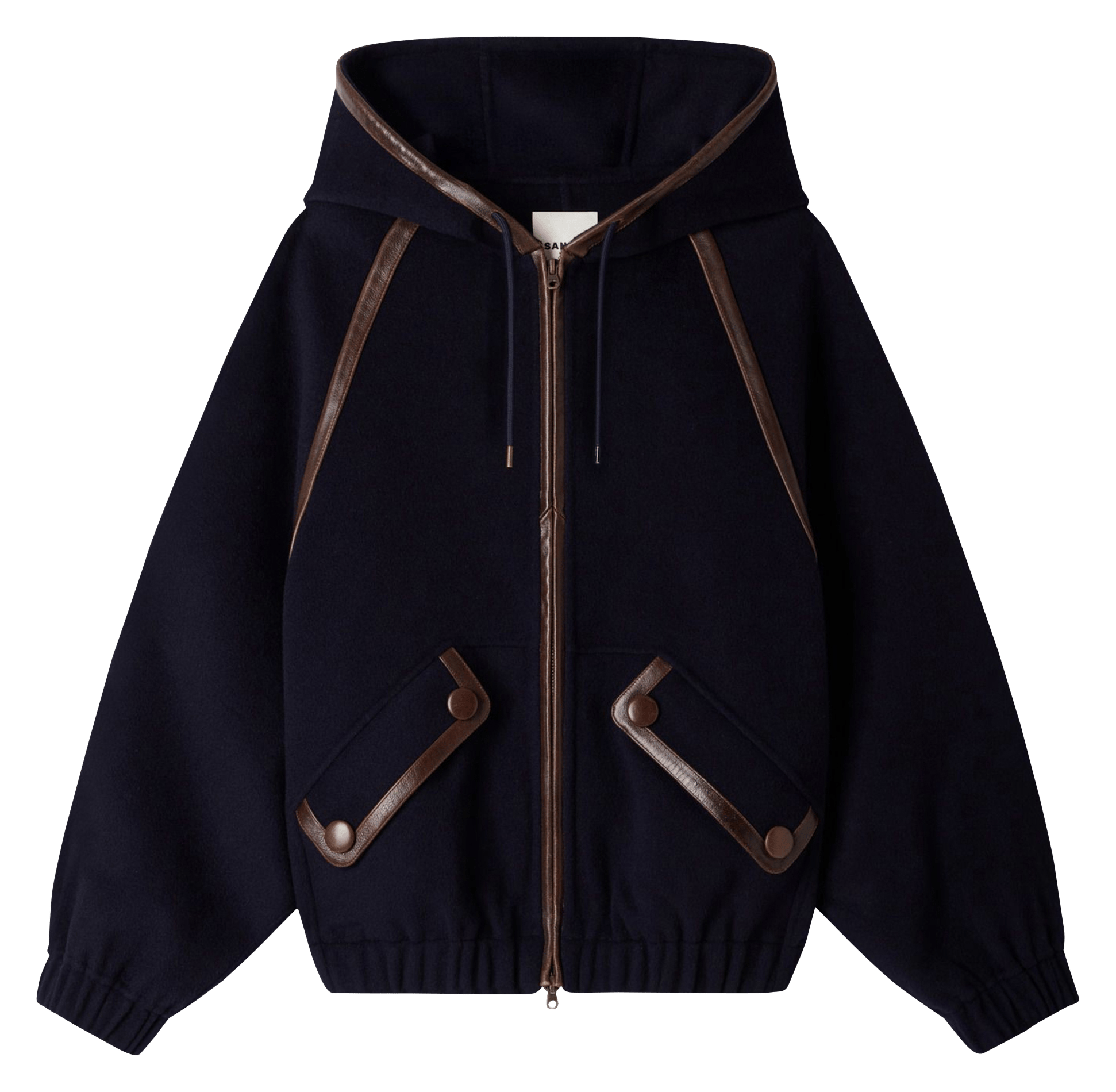 Effen wollen jas met capuchon SANDRO Blauw