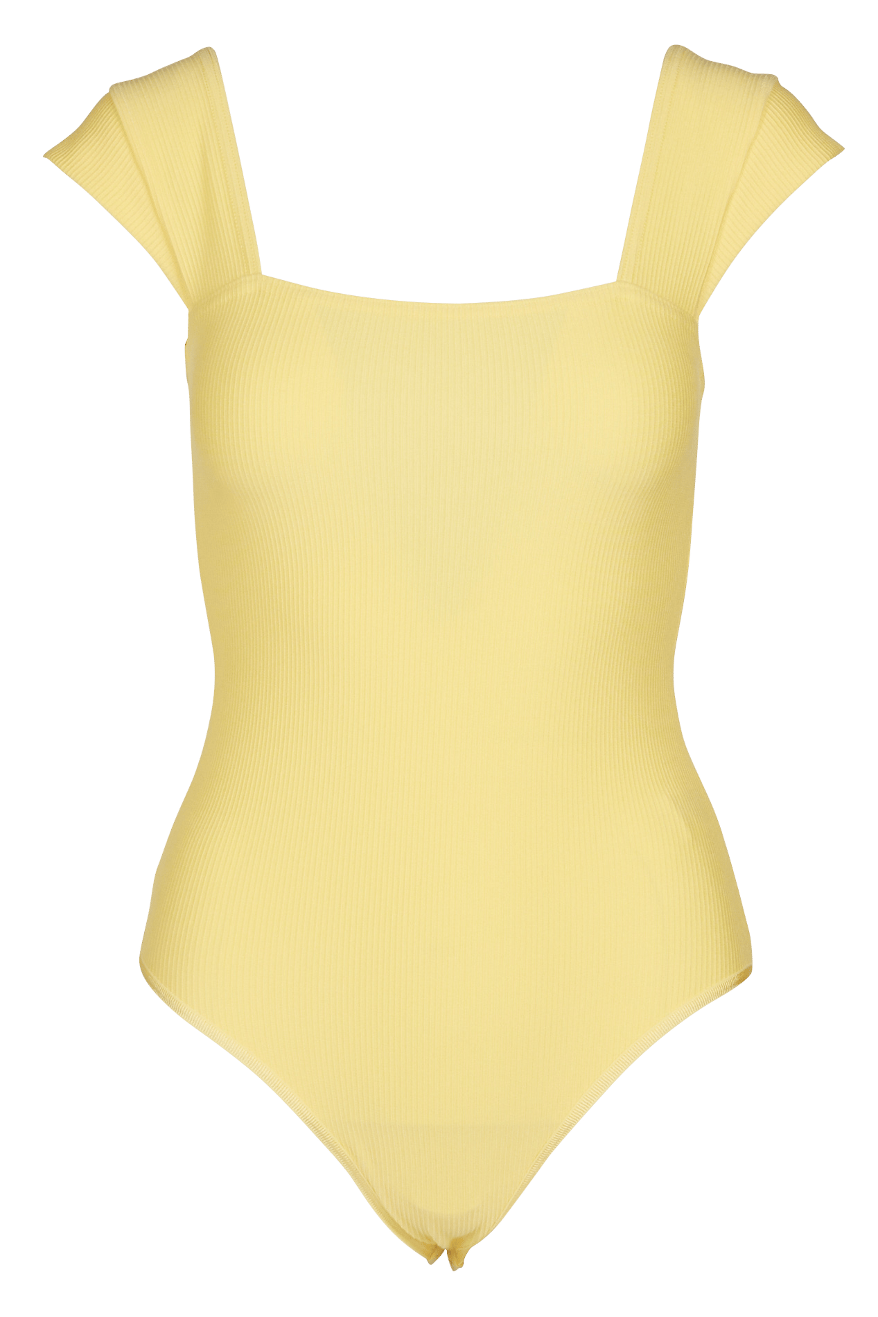 Body mit eckigem Ausschnitt FLAIR Gelb