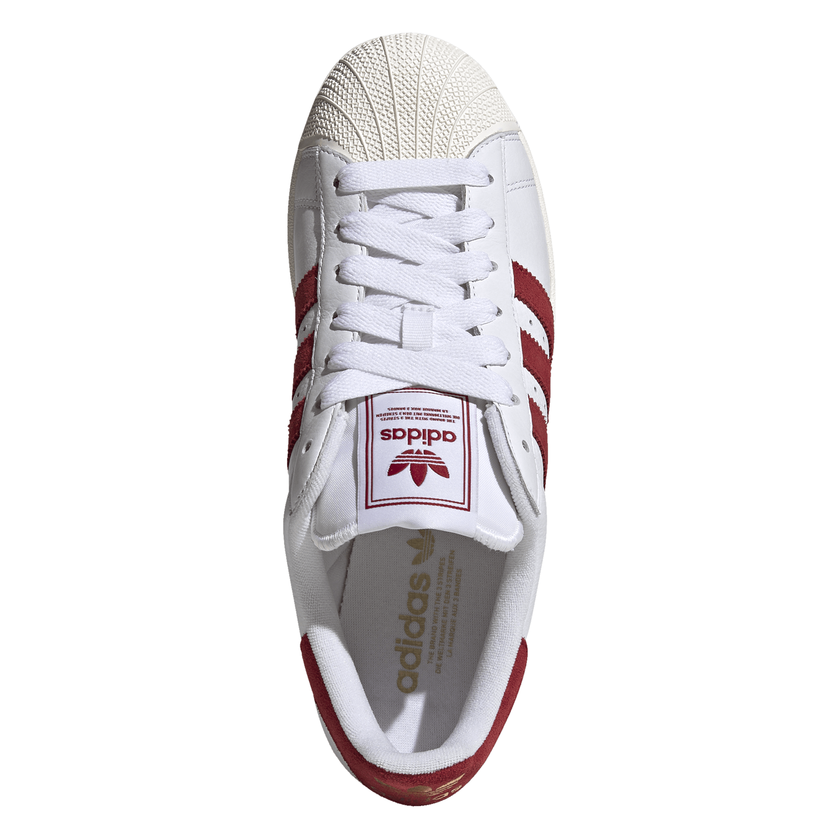Baskets basses en cuir ADIDAS Blanc