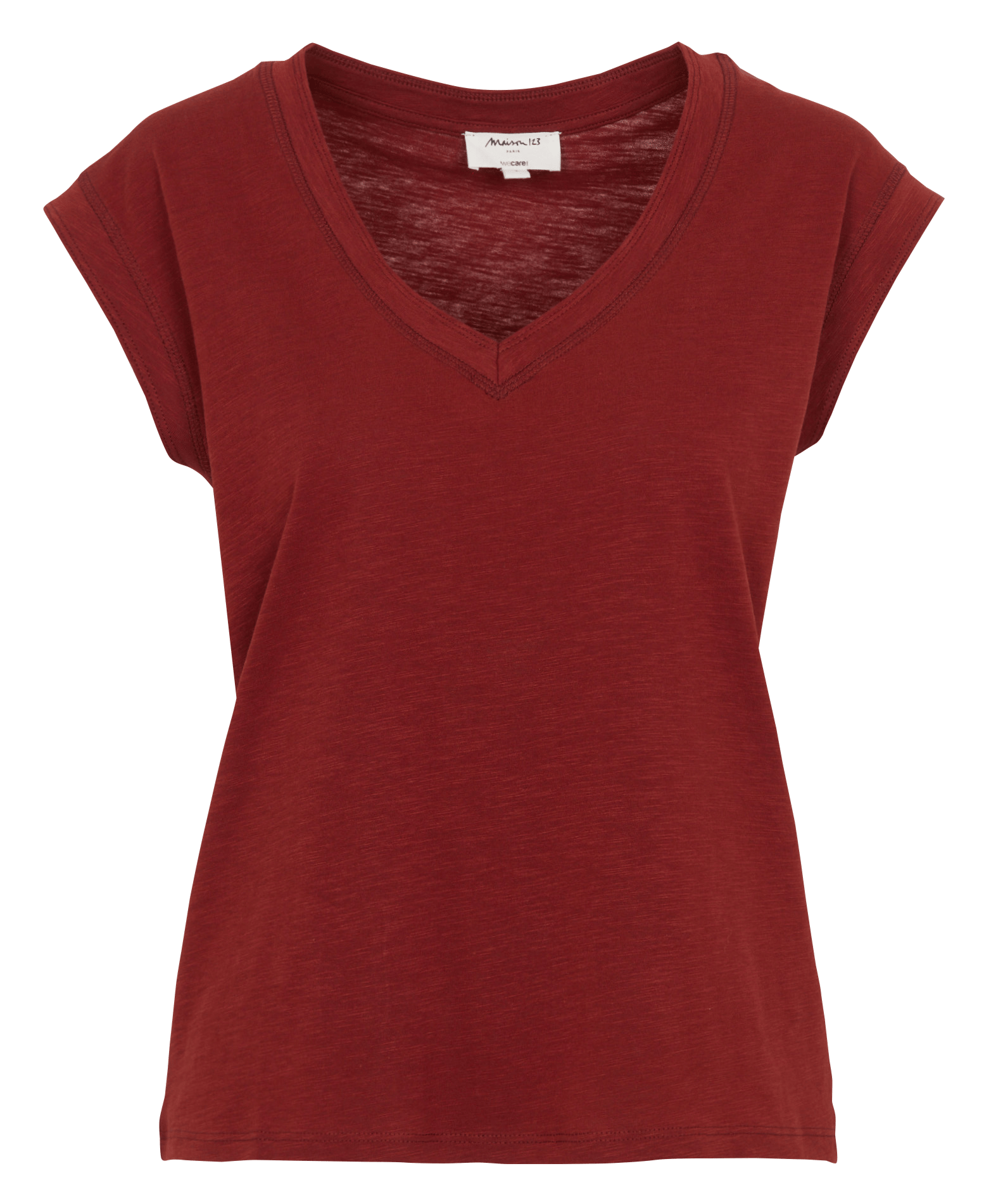 Tee-shirt droit chiné en coton MAISON 123