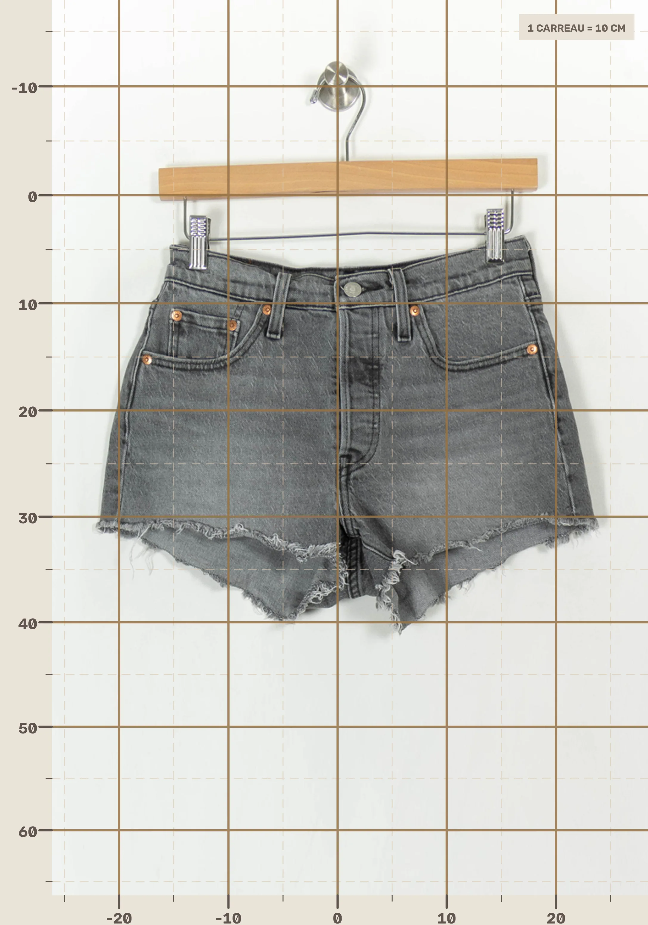 Shorts LEVI'S - Seconde main Grey