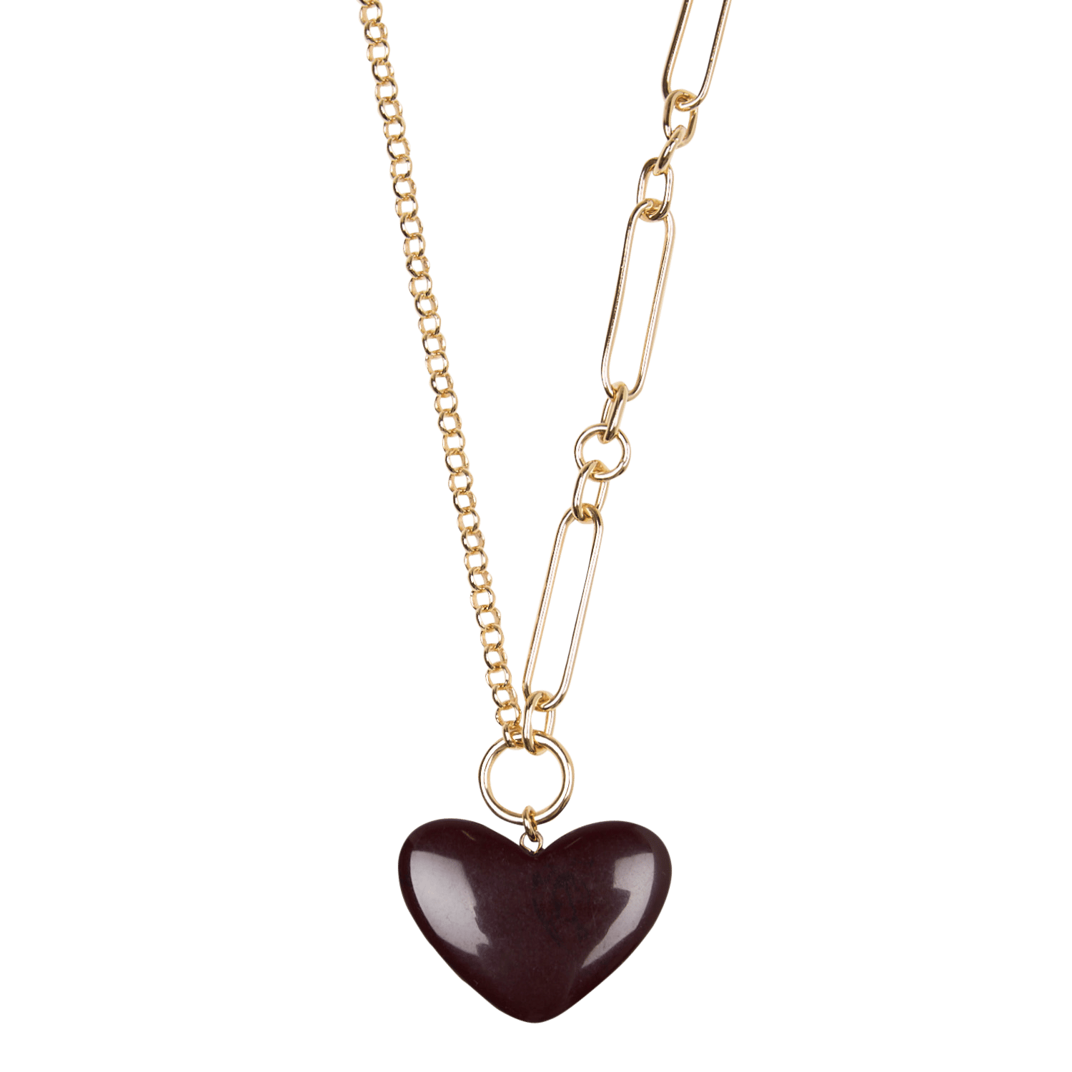 Ketting van verguld messing FEEKA Bruin
