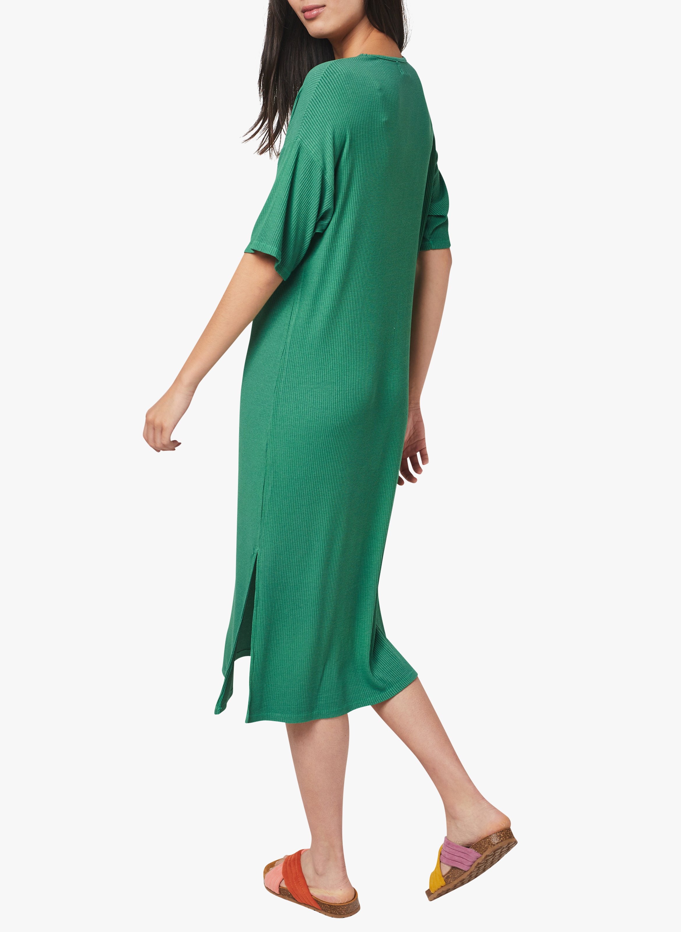 Halflange jurk van gemengde viscose BOBO CHOSES Groen