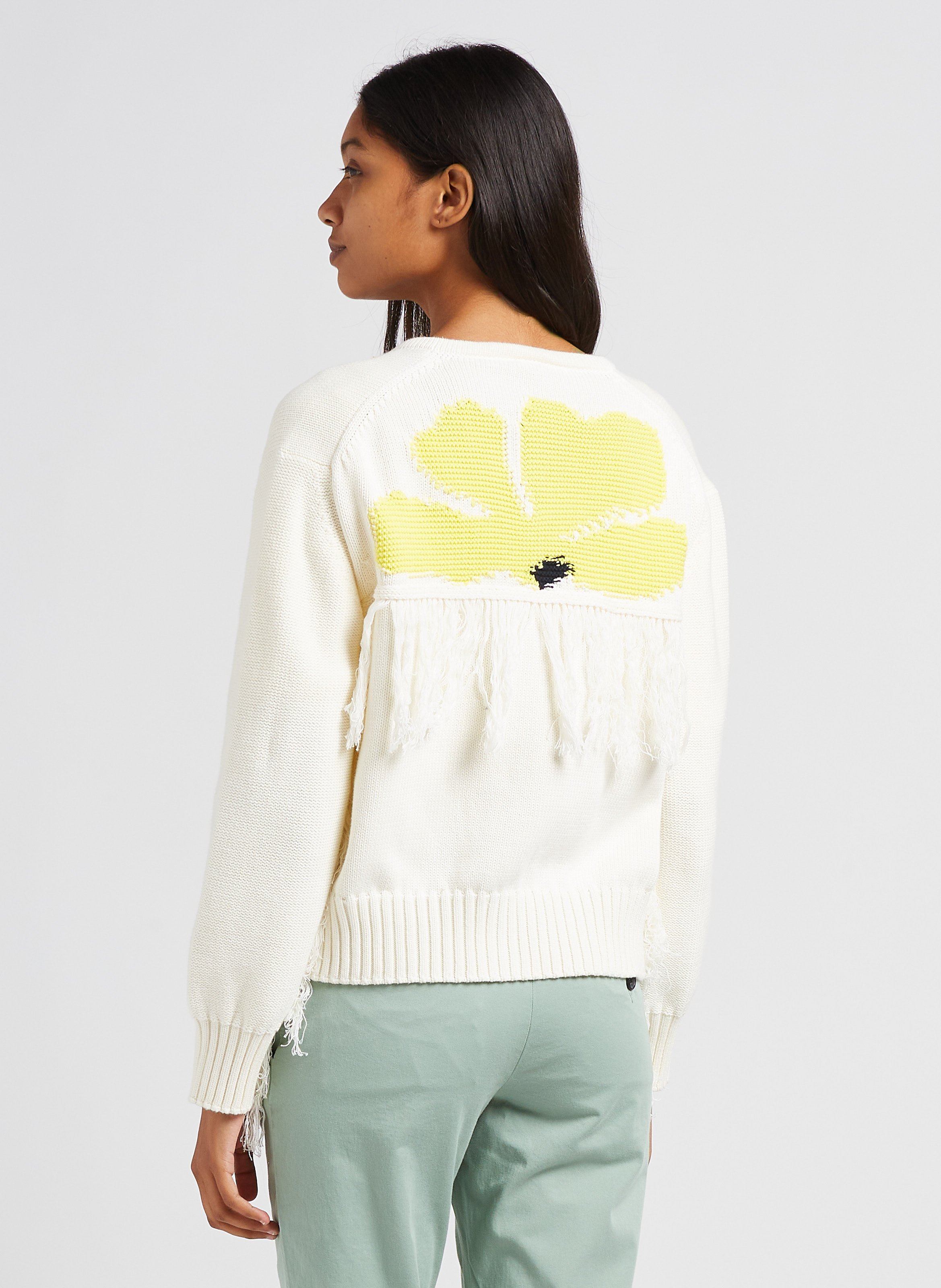 Cropped fringed cardigan PAUL SMITH White
