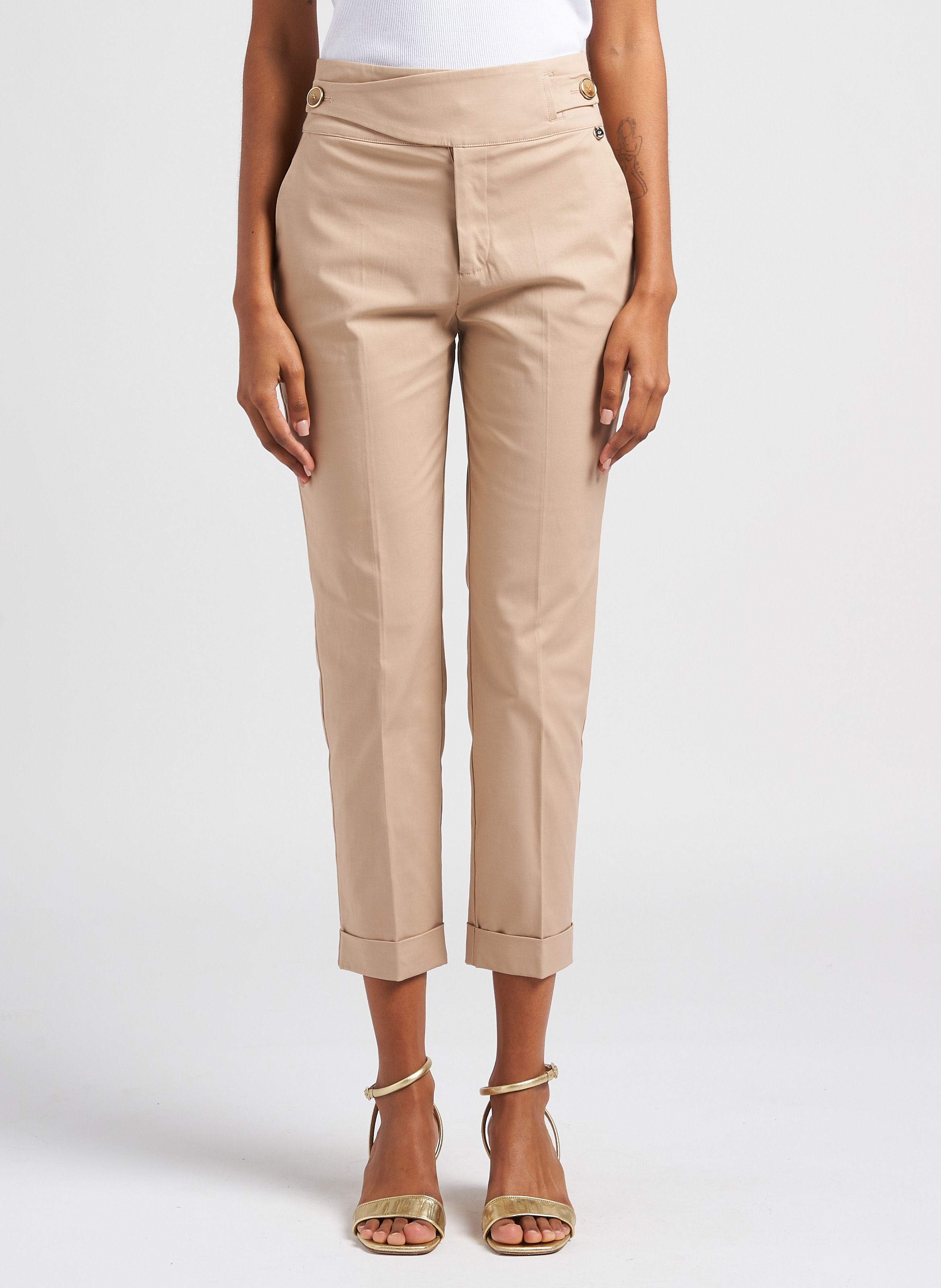 Pleated Cotton Blend Pants in Beige - Polo Ralph Lauren | Mytheresa