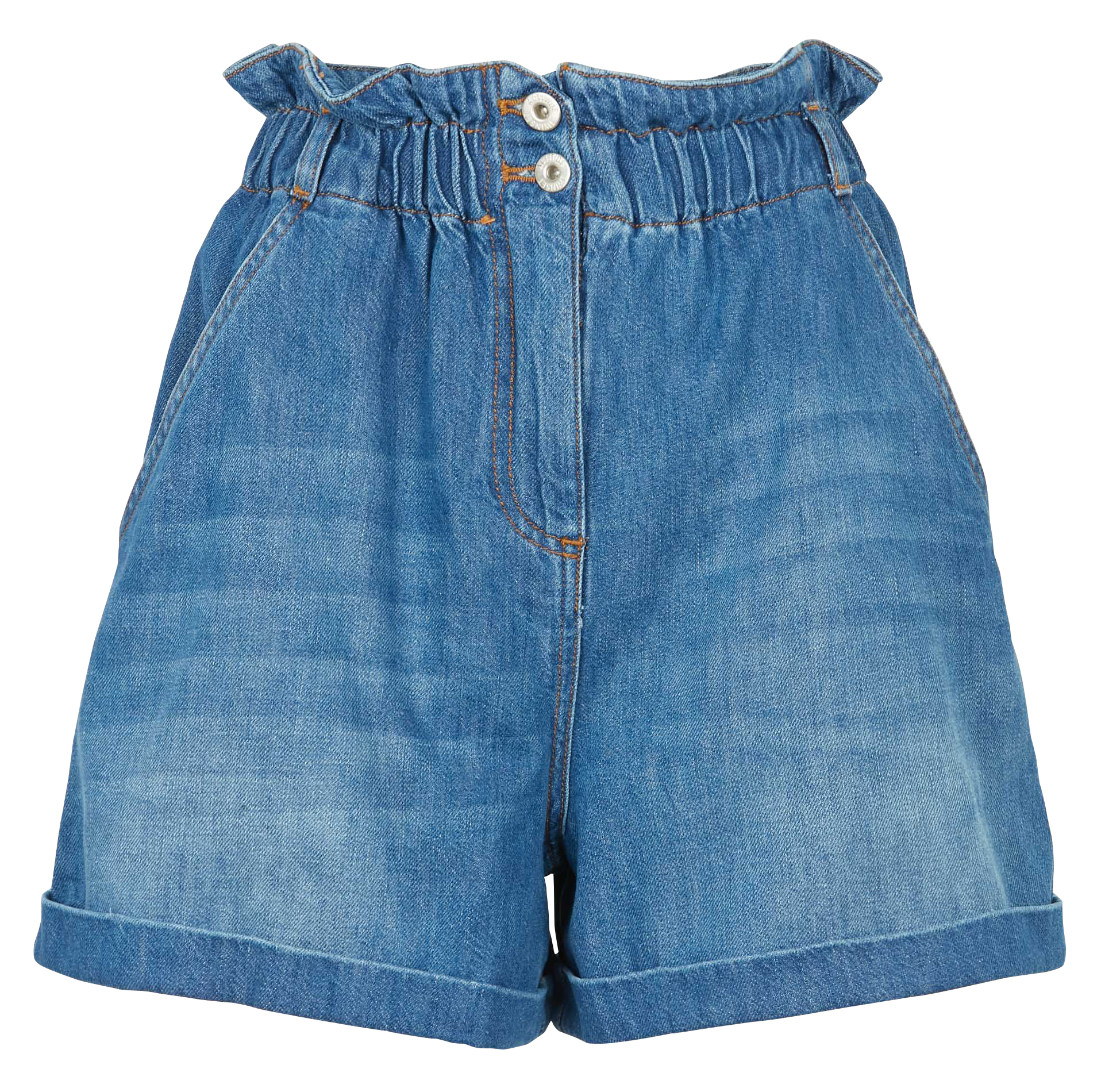 Short taille haute en jean TWINSET Jean Délavé
