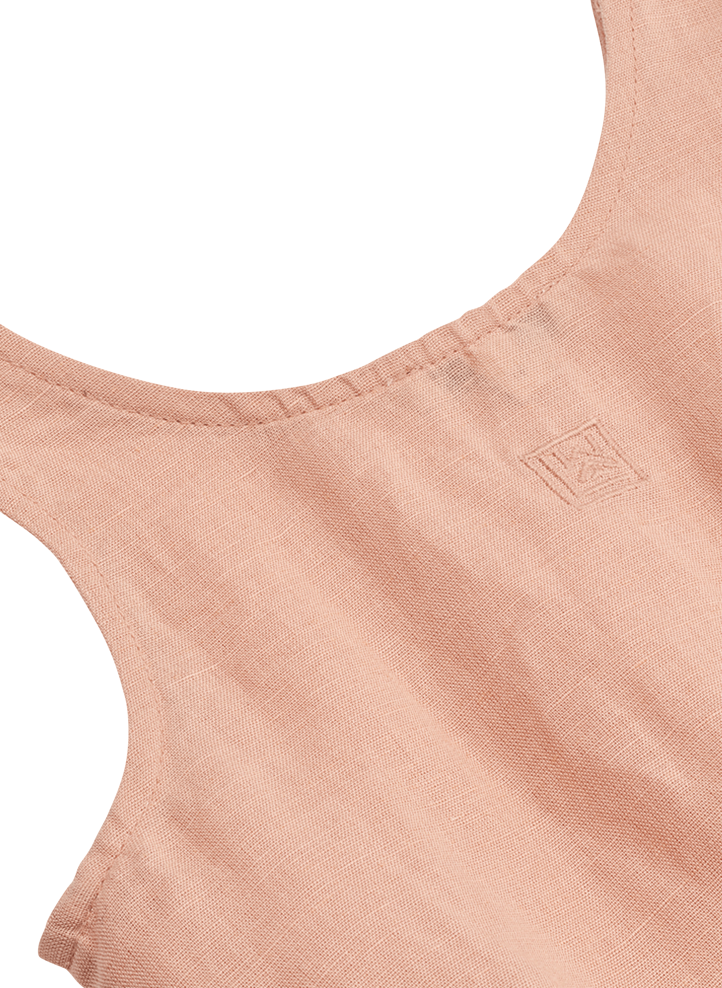 Round-neck organic cotton and linen-blend dress LIEWOOD Pink