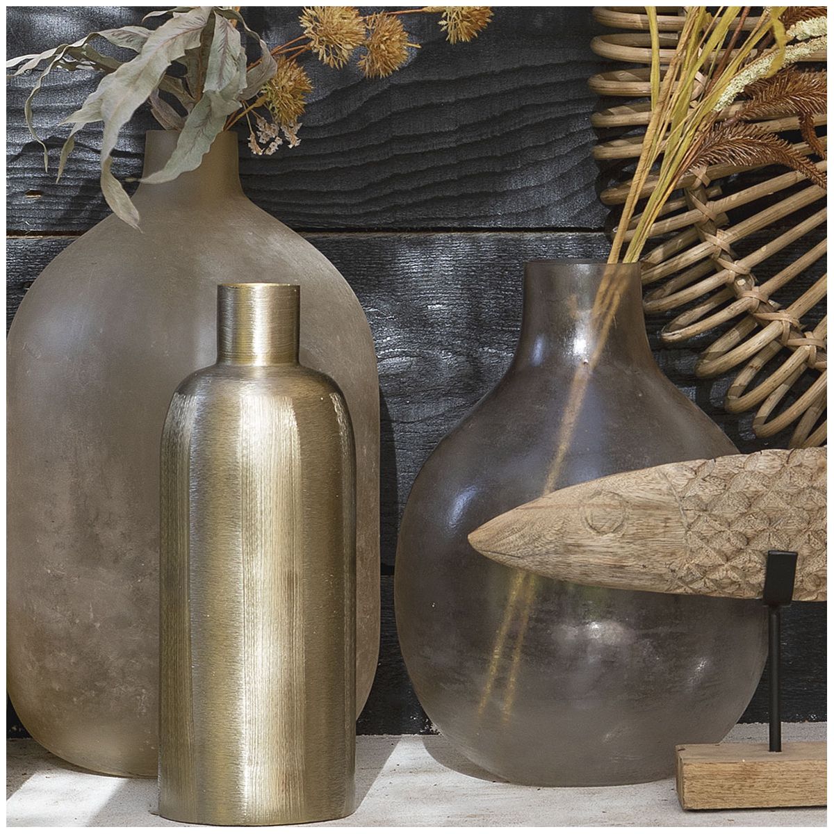 Mercury glass carboy vase - large model BLANC D'IVOIRE Pink