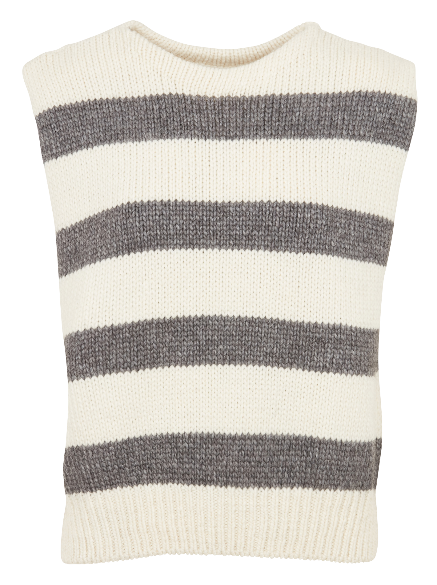 Gestreifter Rundhalspullover aus Wollmix BELLEROSE Blau