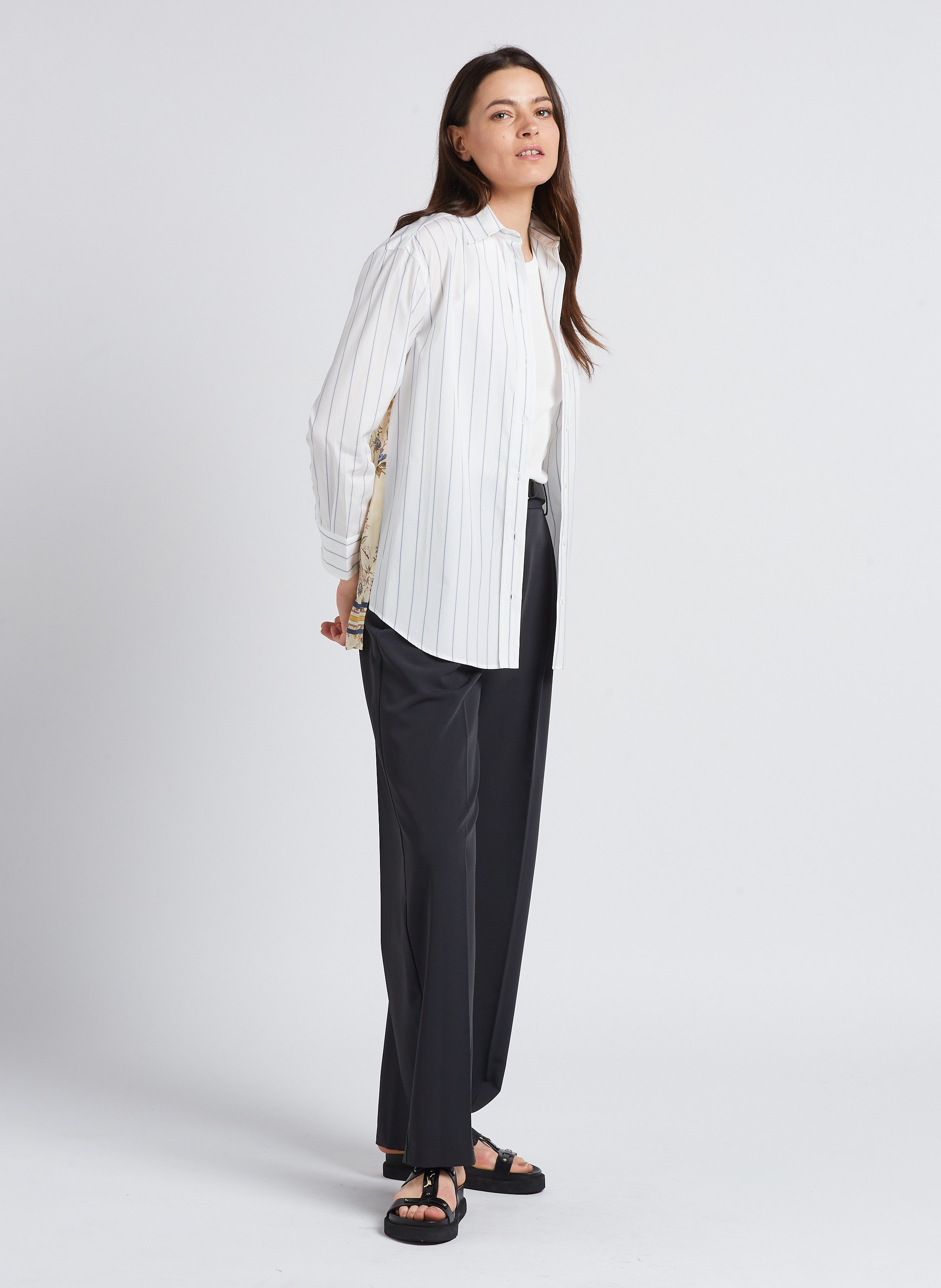 Chemise double imprimé en coton MAX MARA WEEK END Bleu