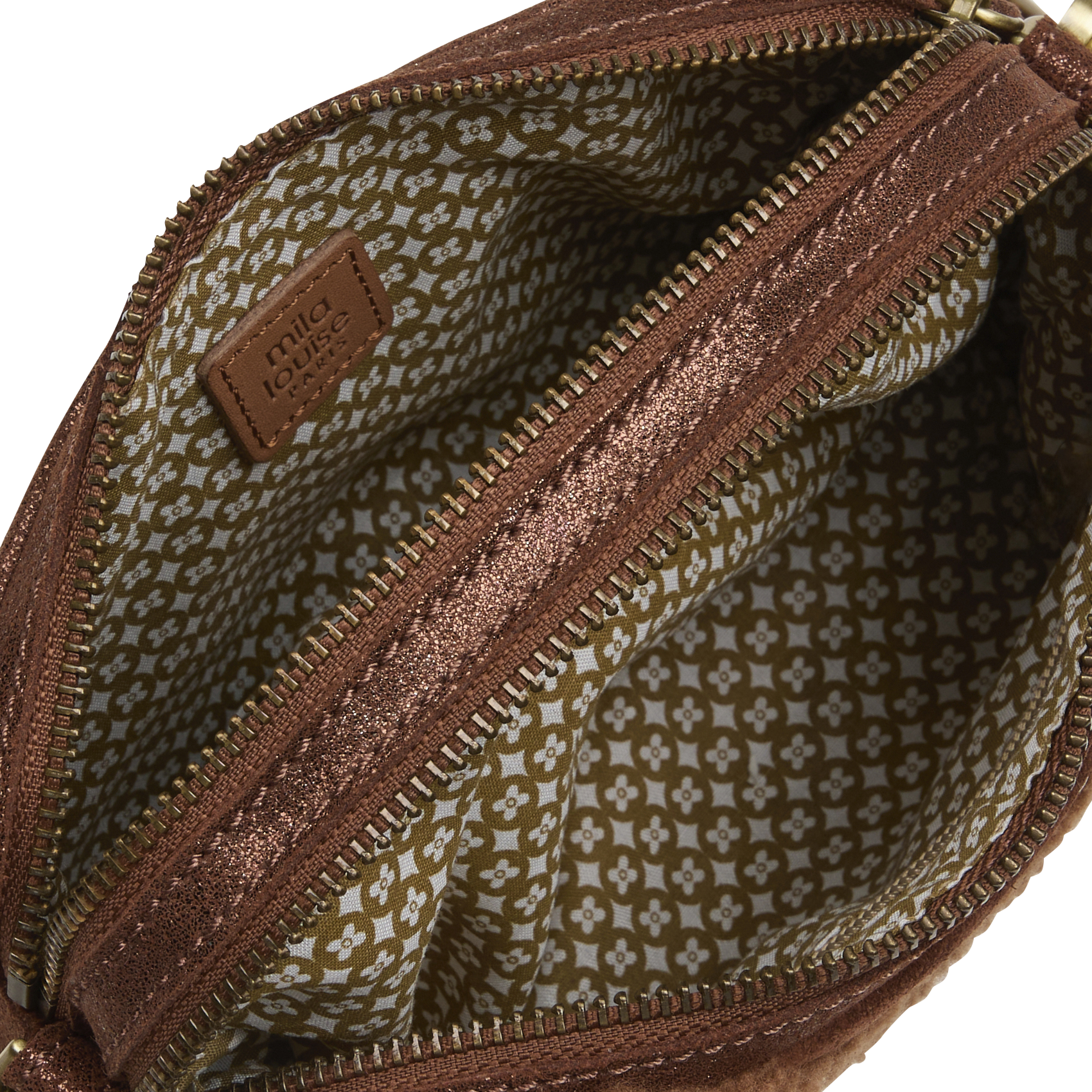 Dori leather shoulder bag MILA LOUISE Brown