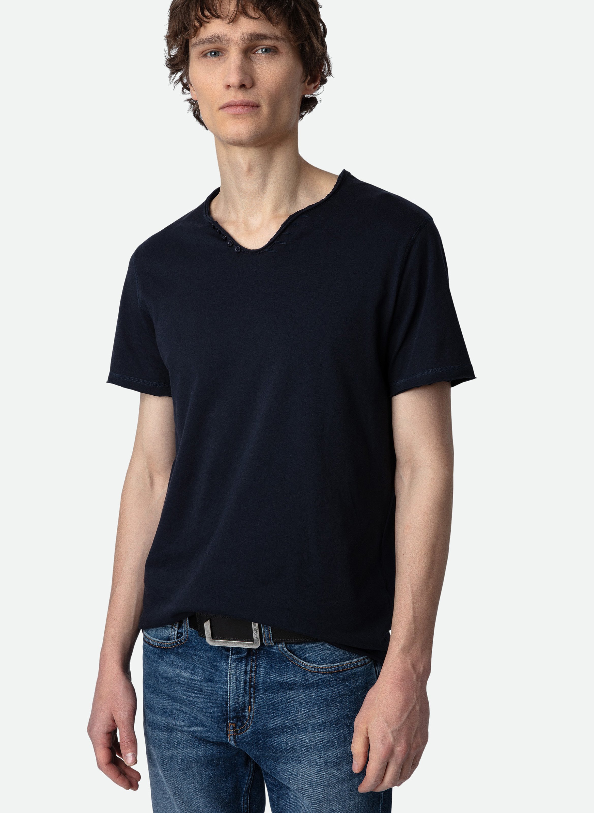 Tee-shirt col tunisien regular-fit en coton ZADIG&amp;VOLTAIRE