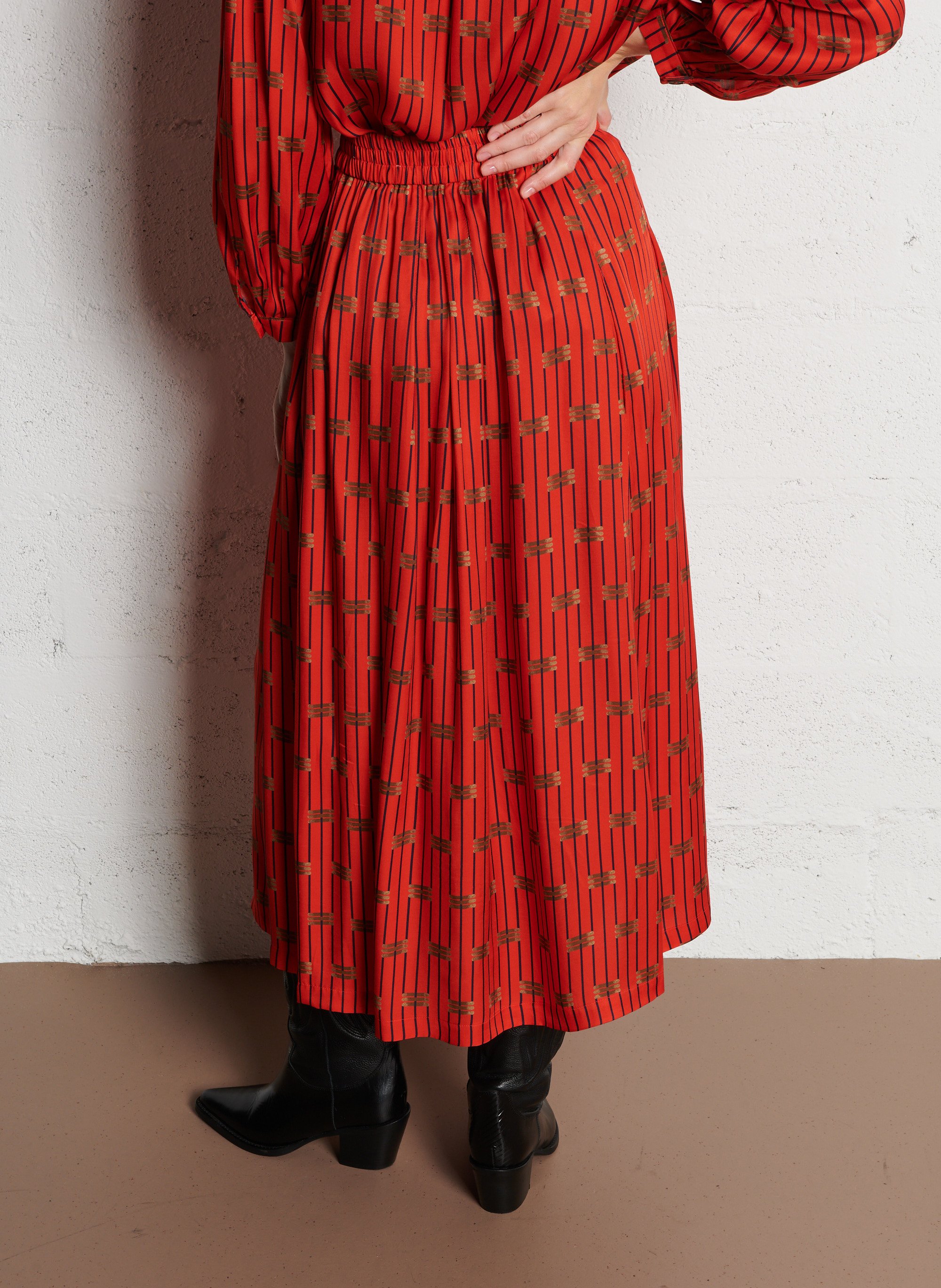 Korte rok met print SUZIE WINKLE Rood
