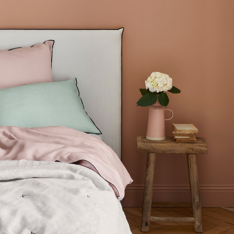 CARLINA - Quilted linen bedspread MADURA Beige