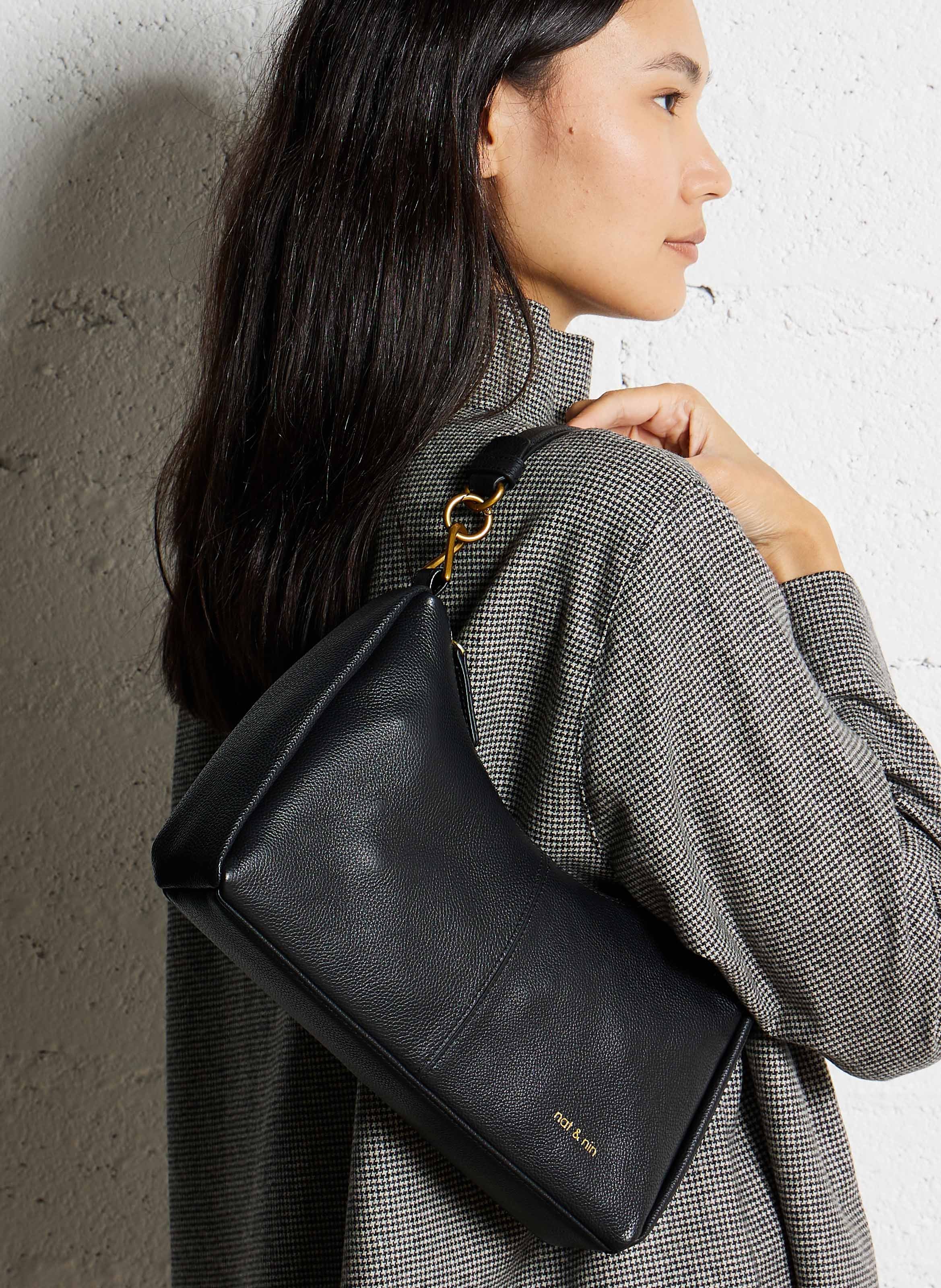 Lederhandtasche NAT & NIN Schwarz