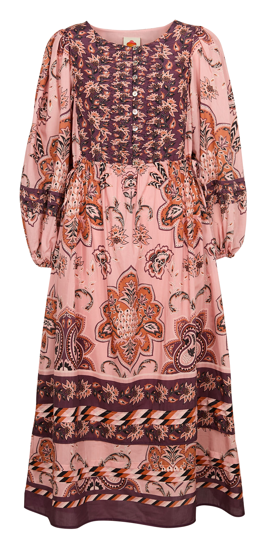 Robe longue en coton mélangé imprimée FARM RIO Multicolore