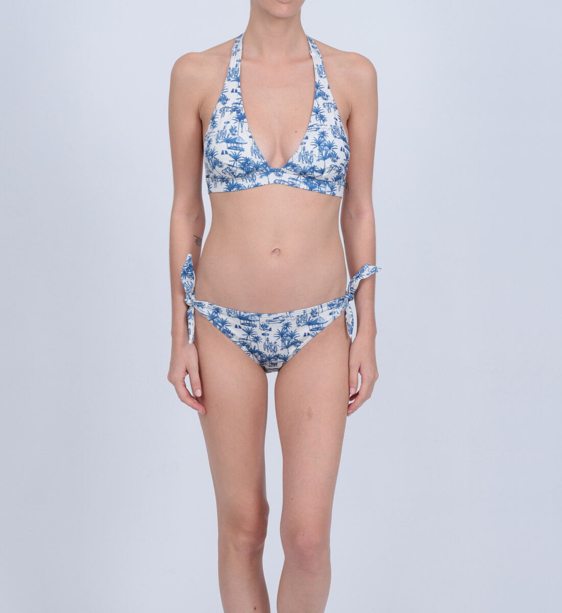 Culotte de maillot de bain  - toile balinaise GILI'S Bleu