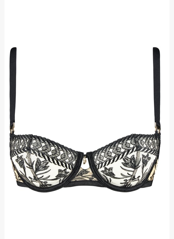 A Fleur De Toi demi-cup bra | Black by AUBADE A Fleur De Toi demi-cup bra Black