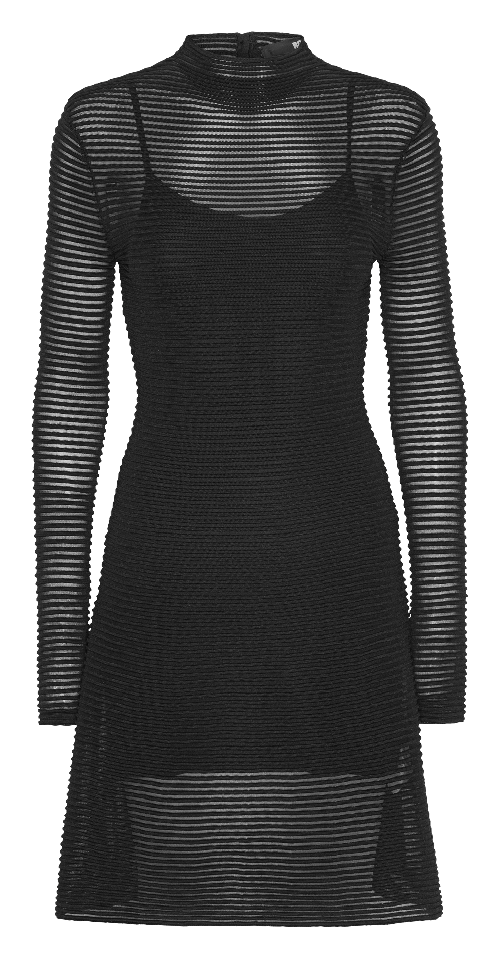 Robe courte col montant ROTATE Black