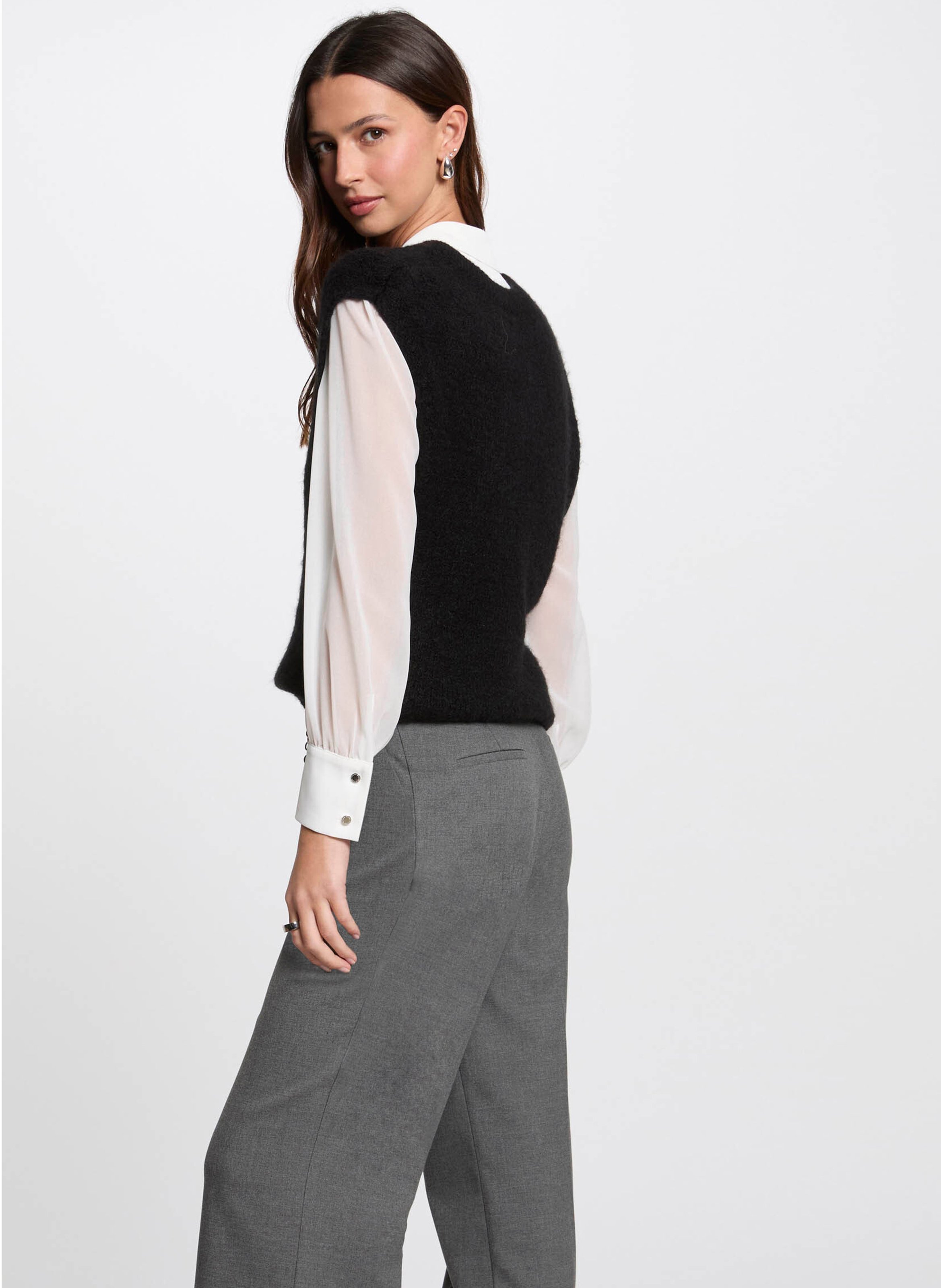 Pull col V  MORGAN Noir