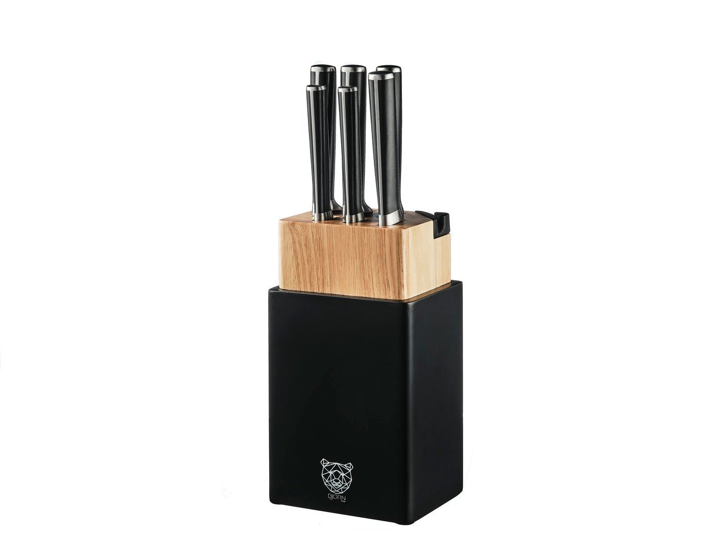 Jona Porvoo kitchen knife set - 8 pieces BJORN Black